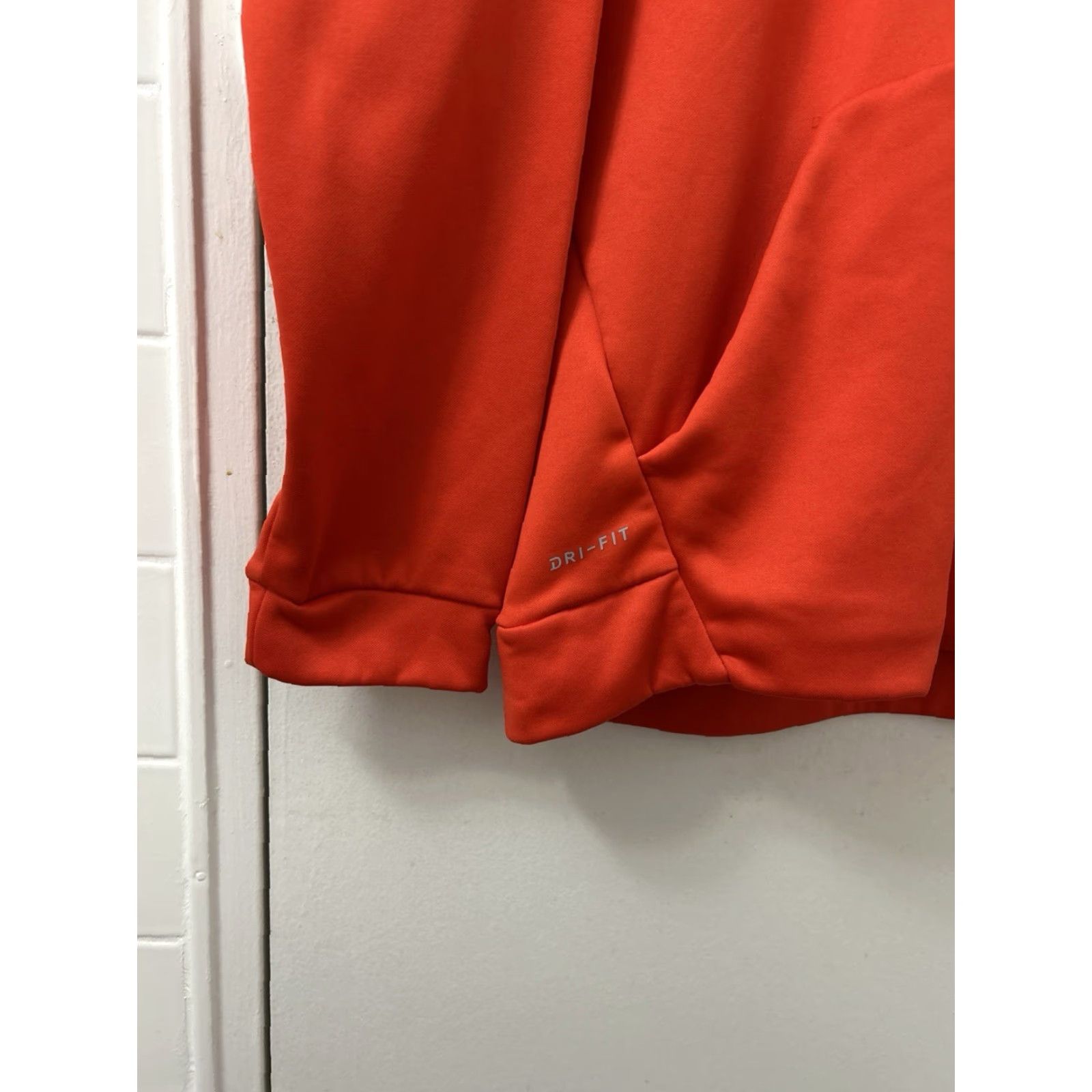 Nike Nike Dri-FIT Quarter Zip Pullover Hoodie Sweatshirt - 1/4 Zip Mens XL Orange Red Pocket Mock Neck Size US XL / EU 56 / 4 - 6 Thumbnail