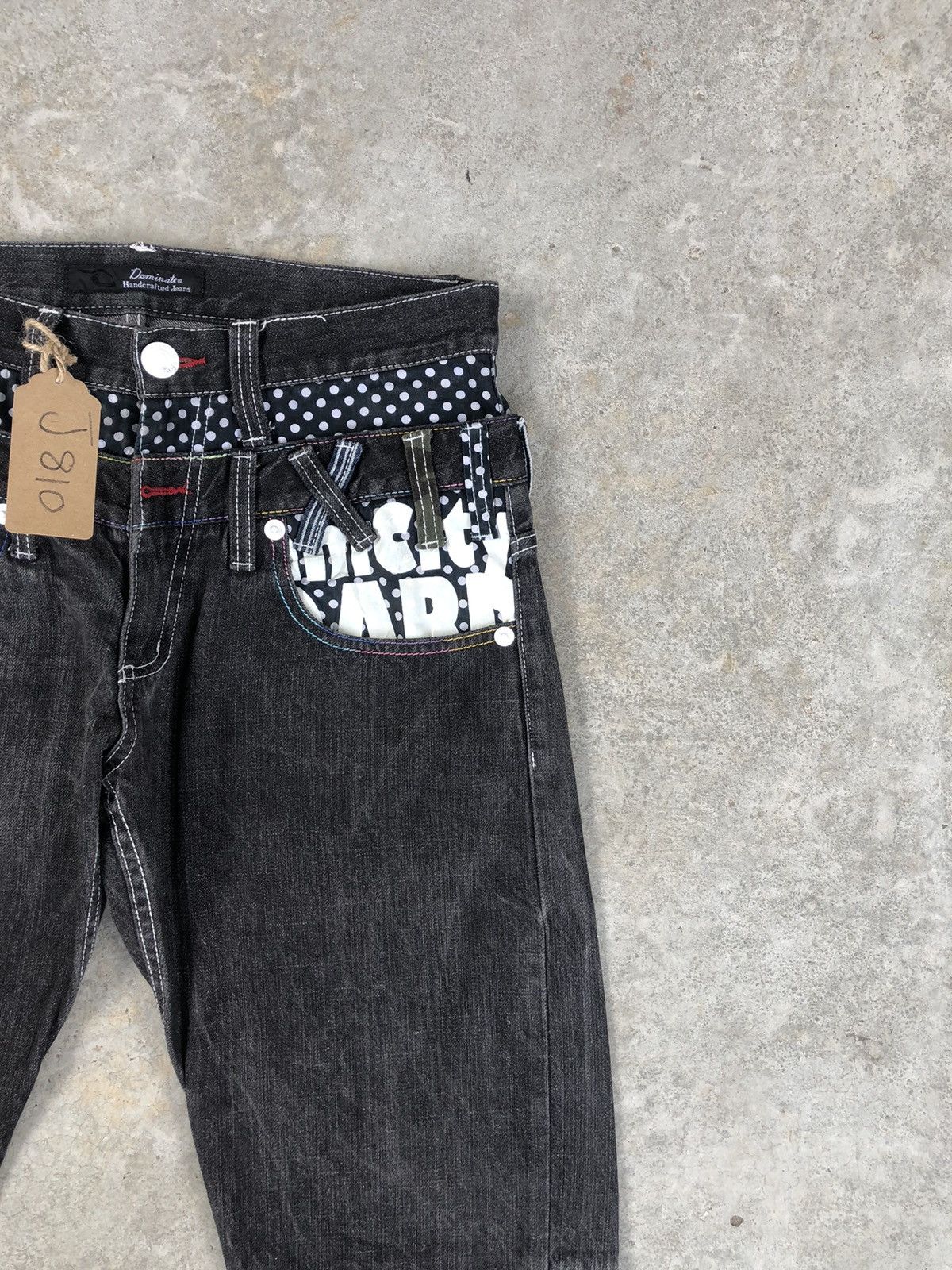 Hysteric Glamour Japanese Dominate Handcrafted Double Waist Distressed Jeans Size US 31 - 6 Thumbnail