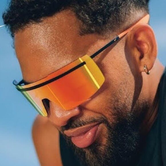 Nike NIKE ECHO SHIELD M F 750 Sunglasses Gold Shield Frame Size ONE SIZE - 2 Thumbnail