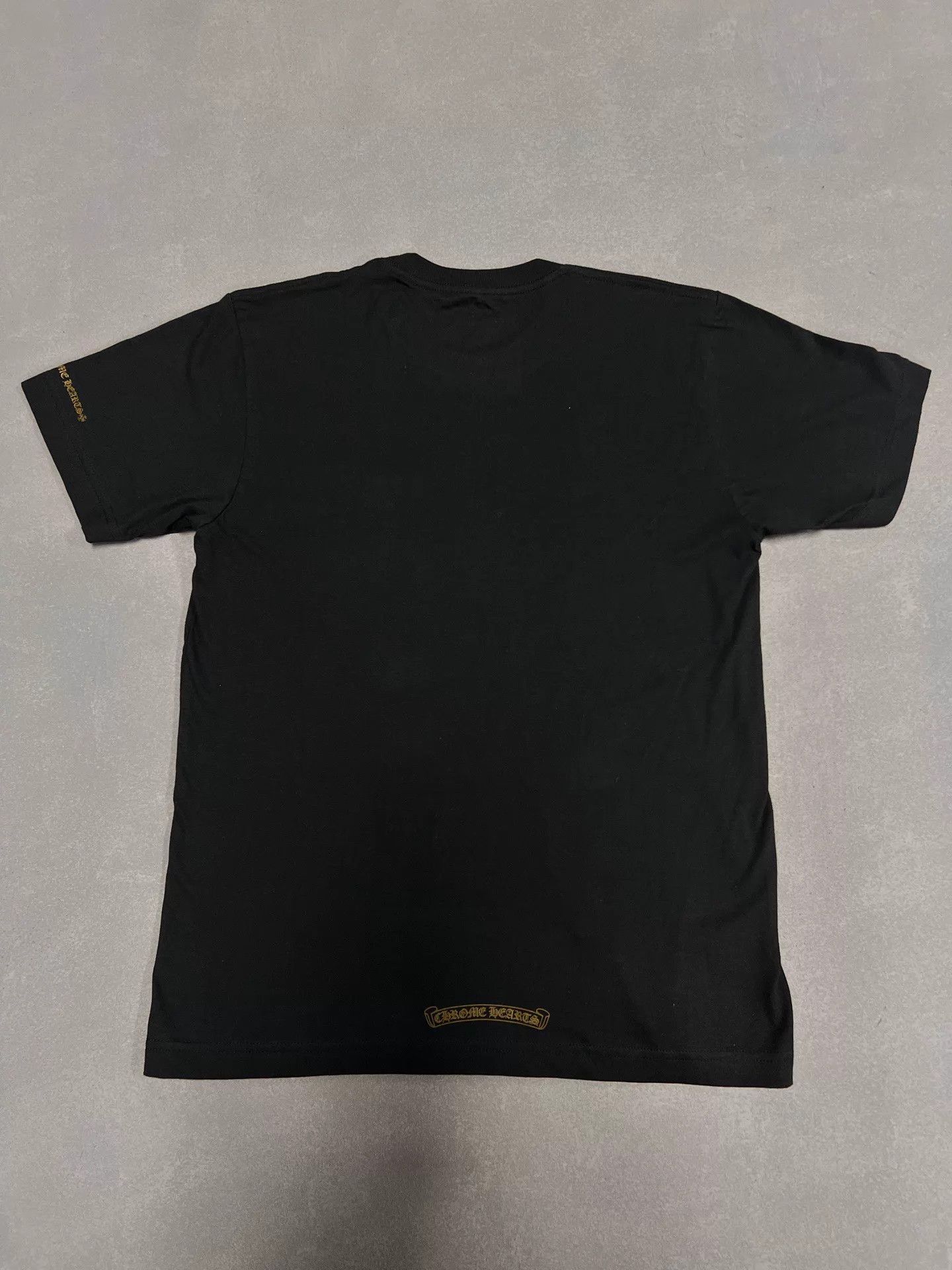 Chrome Hearts New Chrome Hearts Black Gold Collar Skt Short Sleeve Tee M Size US M / EU 48-50 / 2 - 2 Thumbnail
