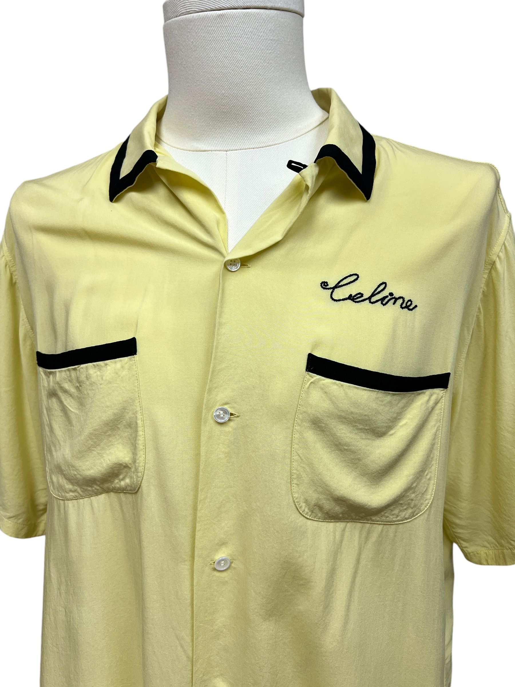 Celine Celine camp collar logo twill shirt Size US M / EU 48-50 / 2 - 3 Thumbnail