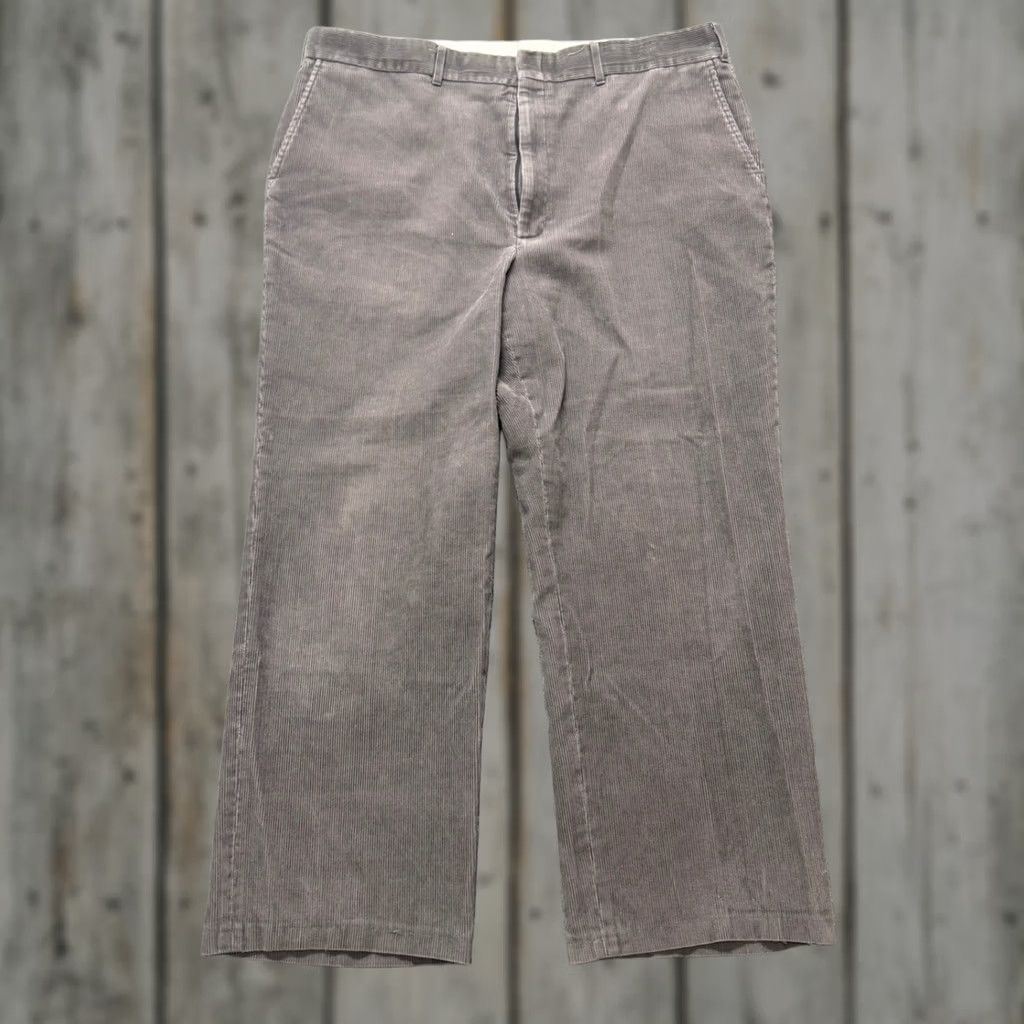 Haggar VINTAGE Haggar Pants Men 36x28 Corduroy 100% Cotton Gray Dress Pants Casual Gray Mens Regular Inseam 28" Size US 36 / EU 52 - 1 Thumbnail