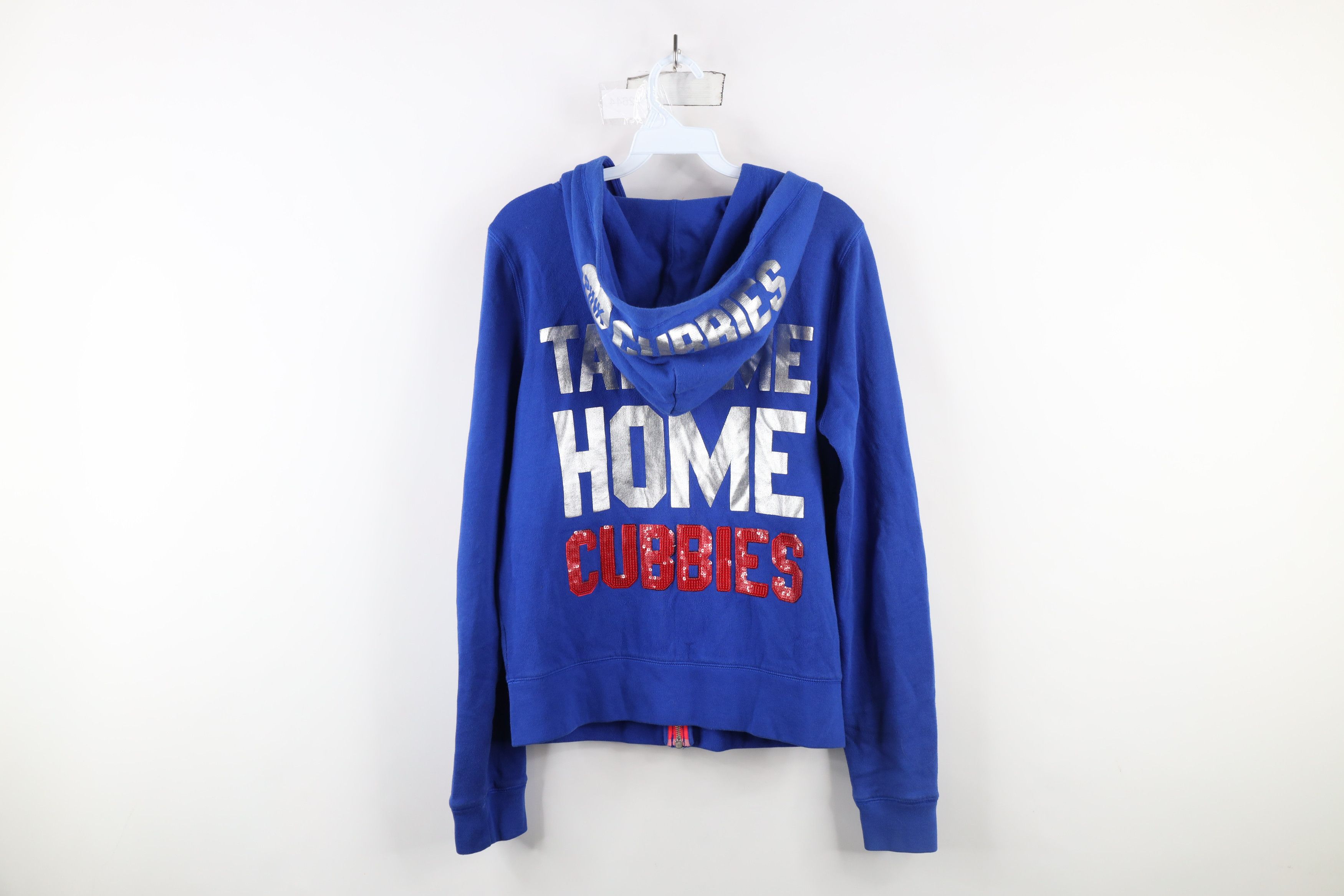 Pink × Vintage Pink Victorias Secret Chicago Cubs Baseball Full Zip Hoodie Size L / US 10 / IT 46 - 14 Thumbnail