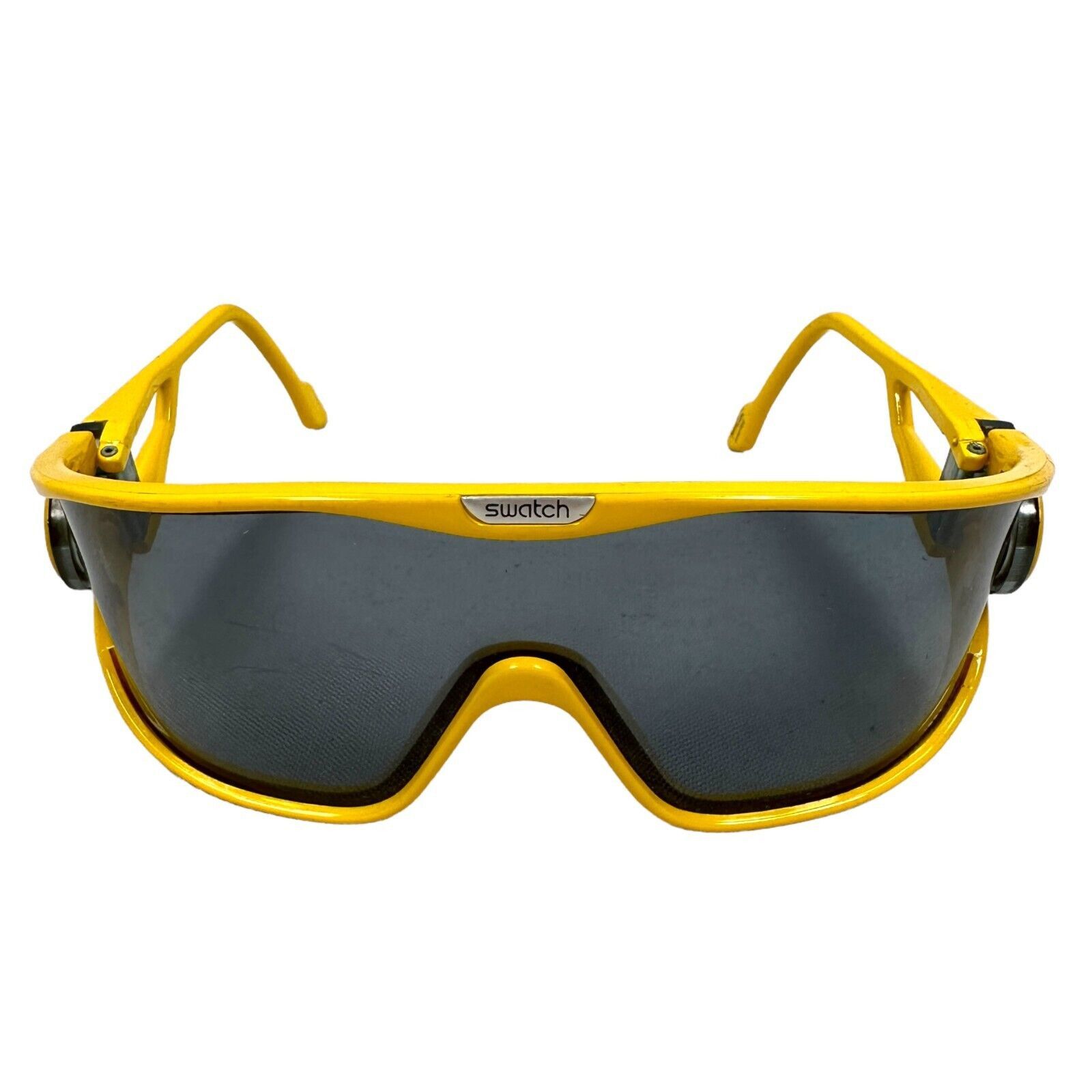 The Unbranded Brand Vintage Alpina Swatch Shield Sunglasses Yellow 80s Macho Man Size ONE SIZE - 3 Thumbnail