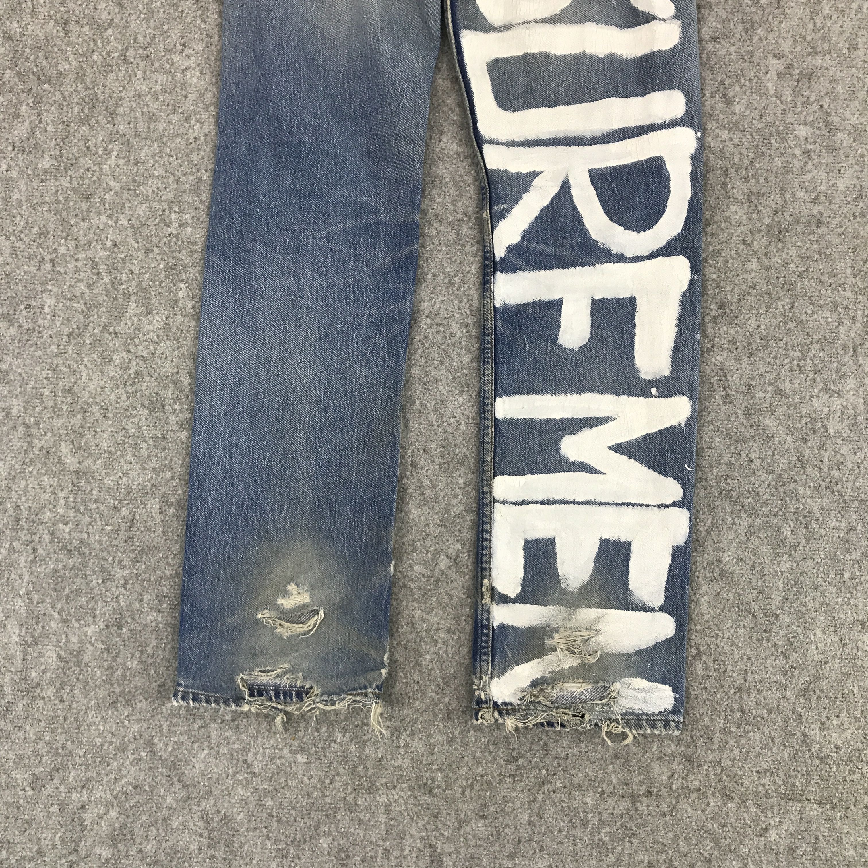 Levi's Vintage Clothing × Vintage Levi's 501 ripped distressed jean denim pants Size US 30 / EU 46 - 6 Thumbnail