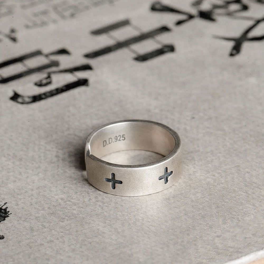 Jewelry Cross Modern Jewelry Rings Open Size Chrome Ring (Size 7-13) Size ONE SIZE - 3 Thumbnail