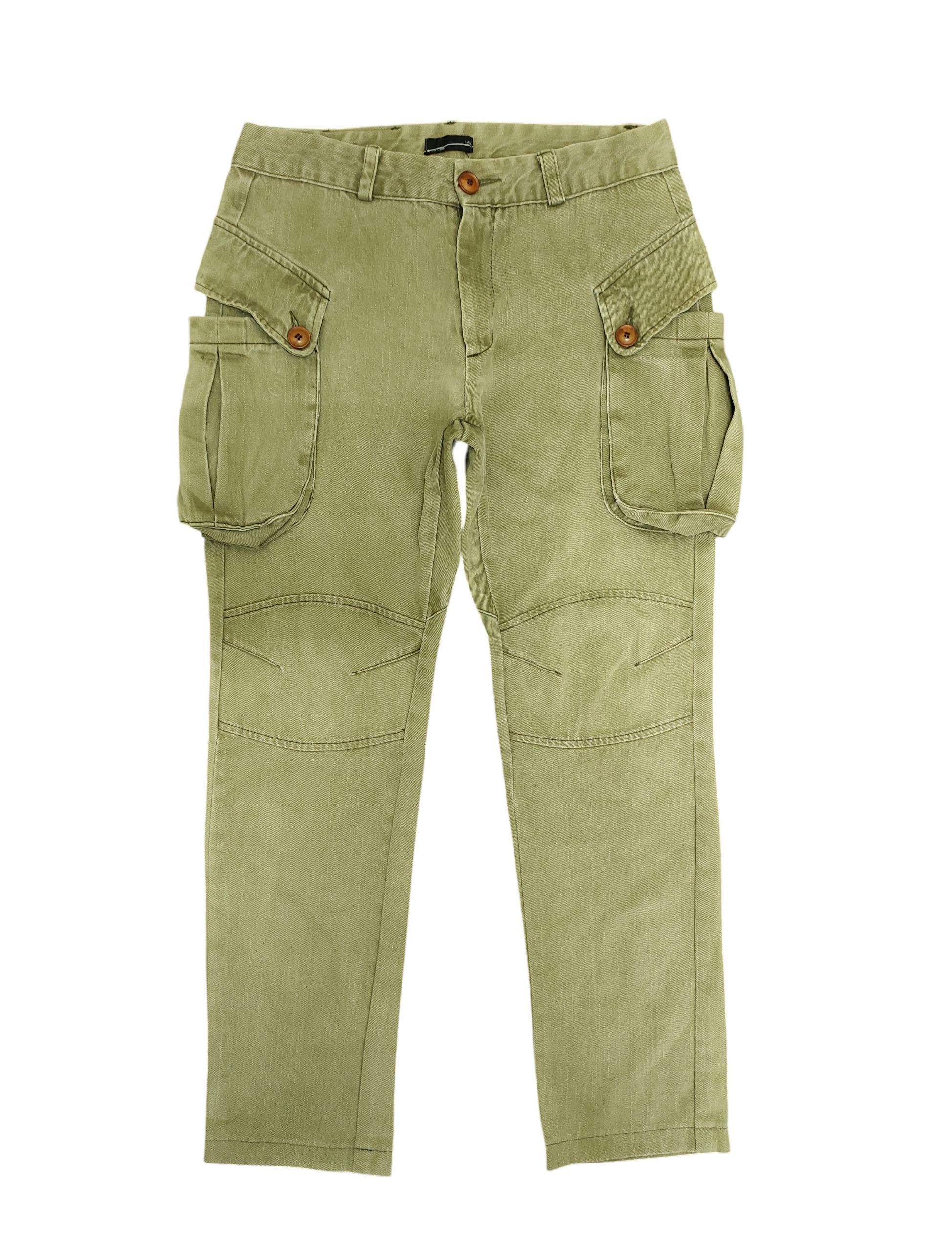 Lad Musician Lad Musican Archive Olive Green Multi Pocket Cargo Utility Size US 31 - 1 Thumbnail