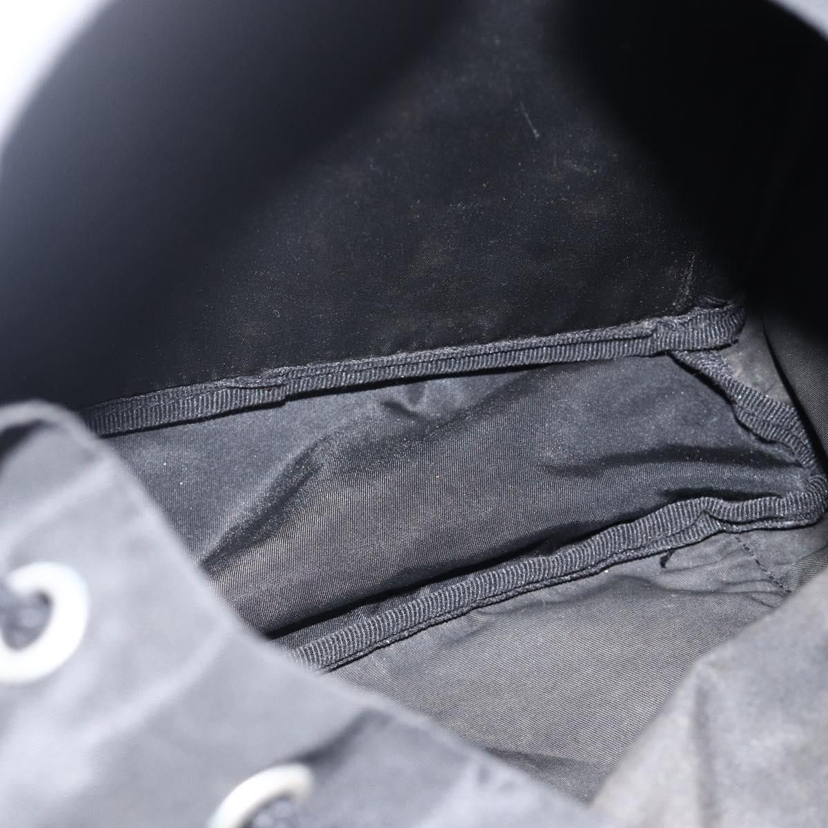 PRADA Backpack Nylon Black Silver Auth 175381 PRADA Backpack Nylon Black Silver Auth 175381 main image 2