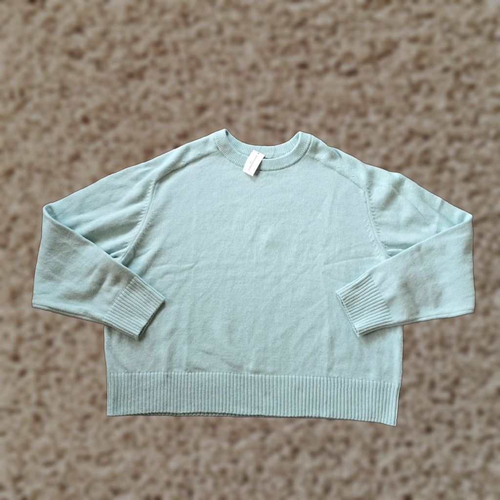 Banana Republic Banana Republic Sweater Womens Size L Green Wool Blend Long Sleeve Round Neck Pullover Size L / US 10 / IT 46 - 1 Thumbnail