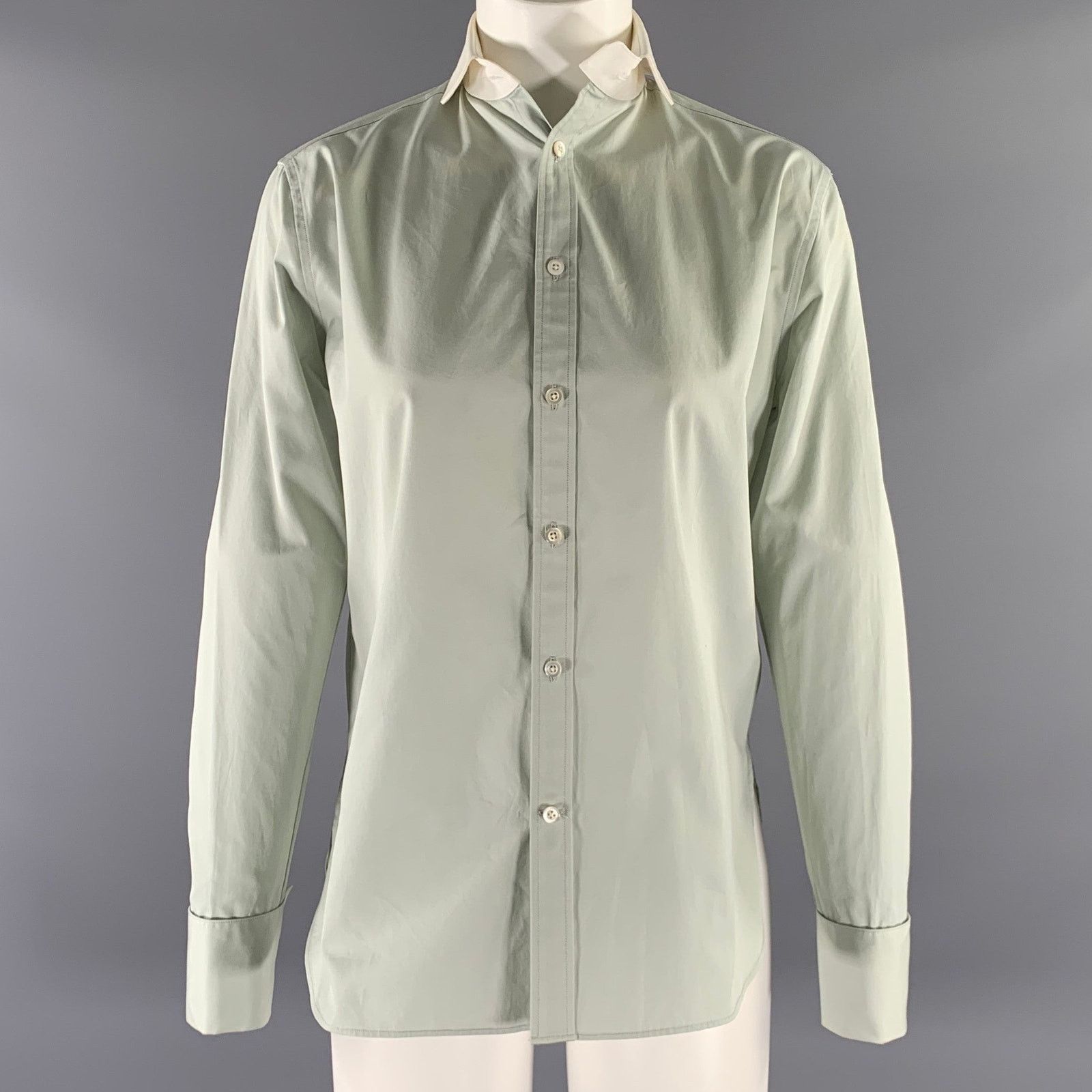 Ralph Lauren RALPH LAUREN Size 2 Green White Cotton Club Collar Dress Top Size XS / US 0-2 / IT 36-38 - 1 Thumbnail