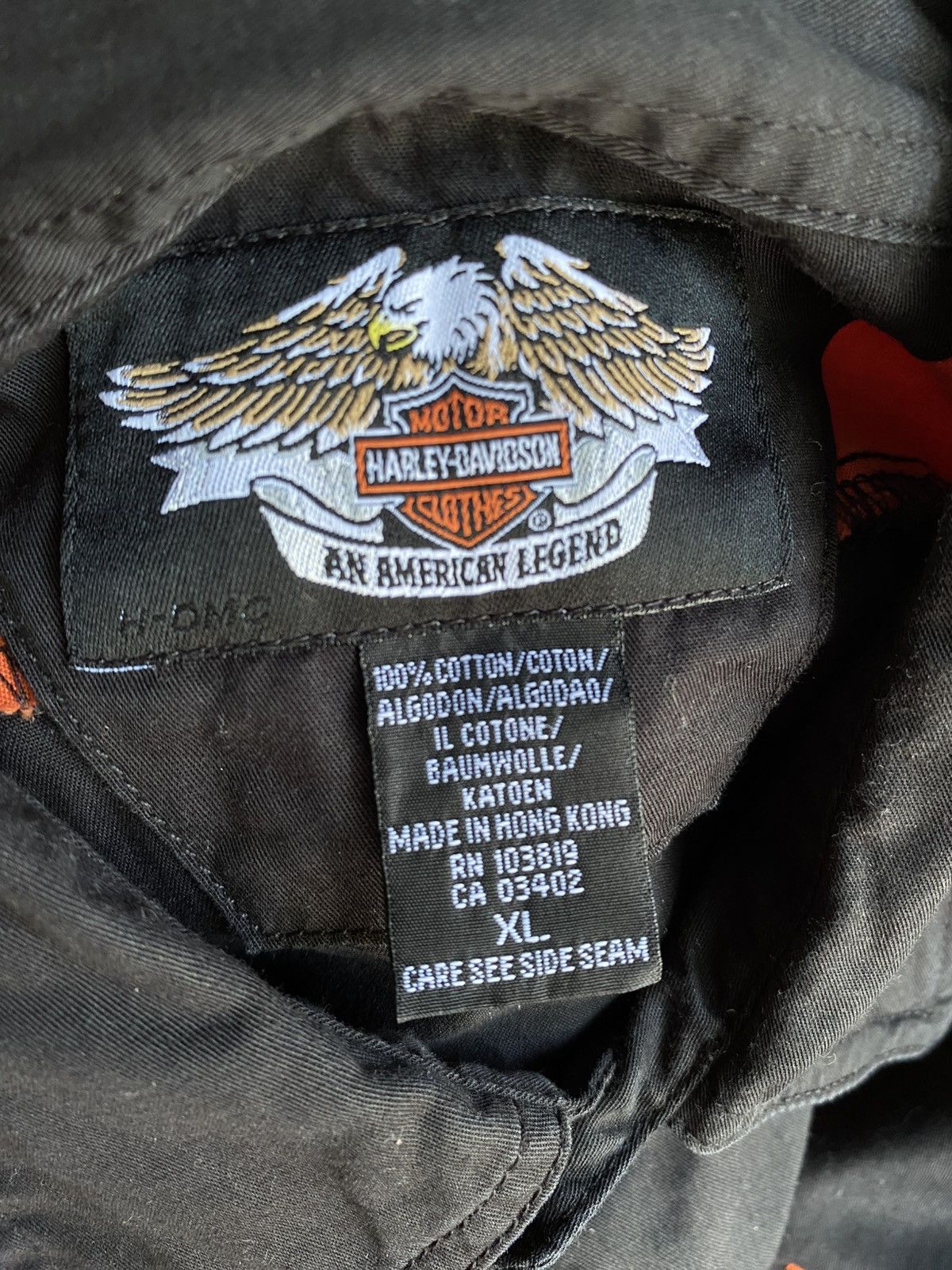Harley Davidson Harley Davidson Black & Orange Staff Shirt Size US XL / EU 56 / 4 - 14 Thumbnail