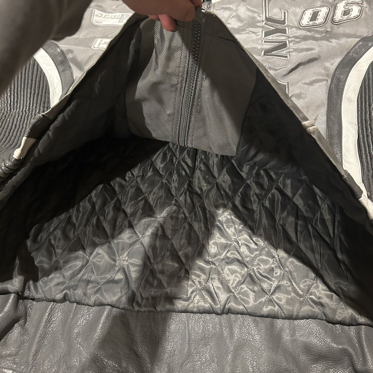 Schott × Vintage Crazy Vintage Y2K Schott NYC Oversized Racer Leather Jacket Size US XXL / EU 58 / 5 - 10 Thumbnail
