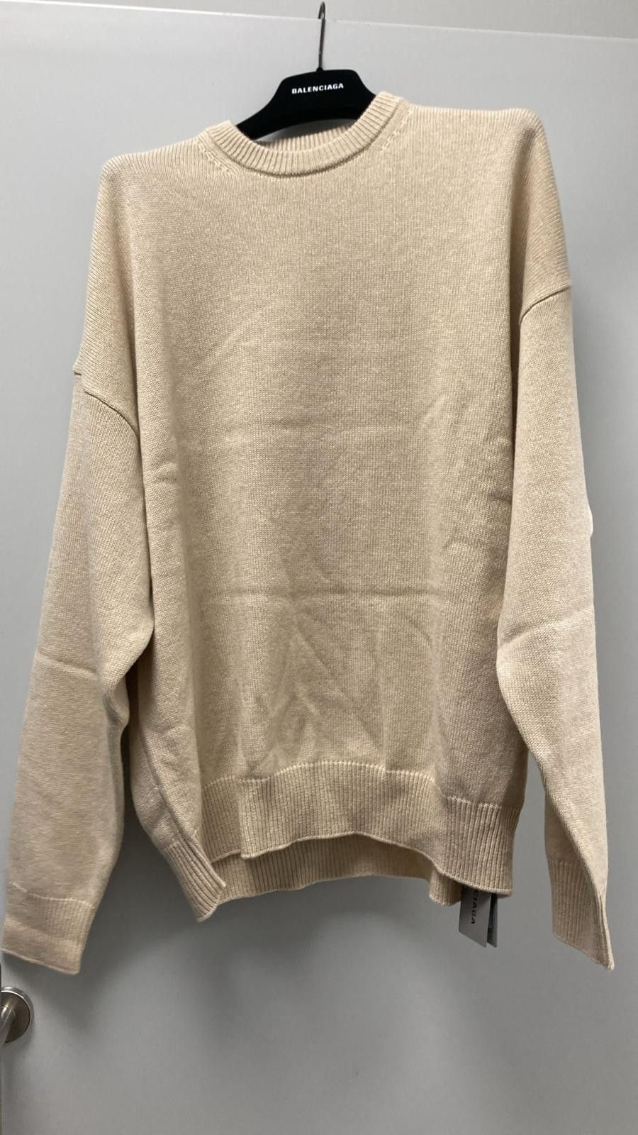 Balenciaga o1la1rc1a1024 Sweater in Beige Size XS / US 0-2 / IT 36-38 - 2 Thumbnail