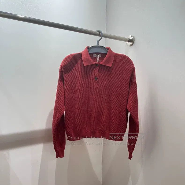 Brunello Cucinelli Brunello Cucinelli 24FW Solid Color Polo Shirt with Collar Size M / US 6-8 / IT 42-44 - 1 Thumbnail