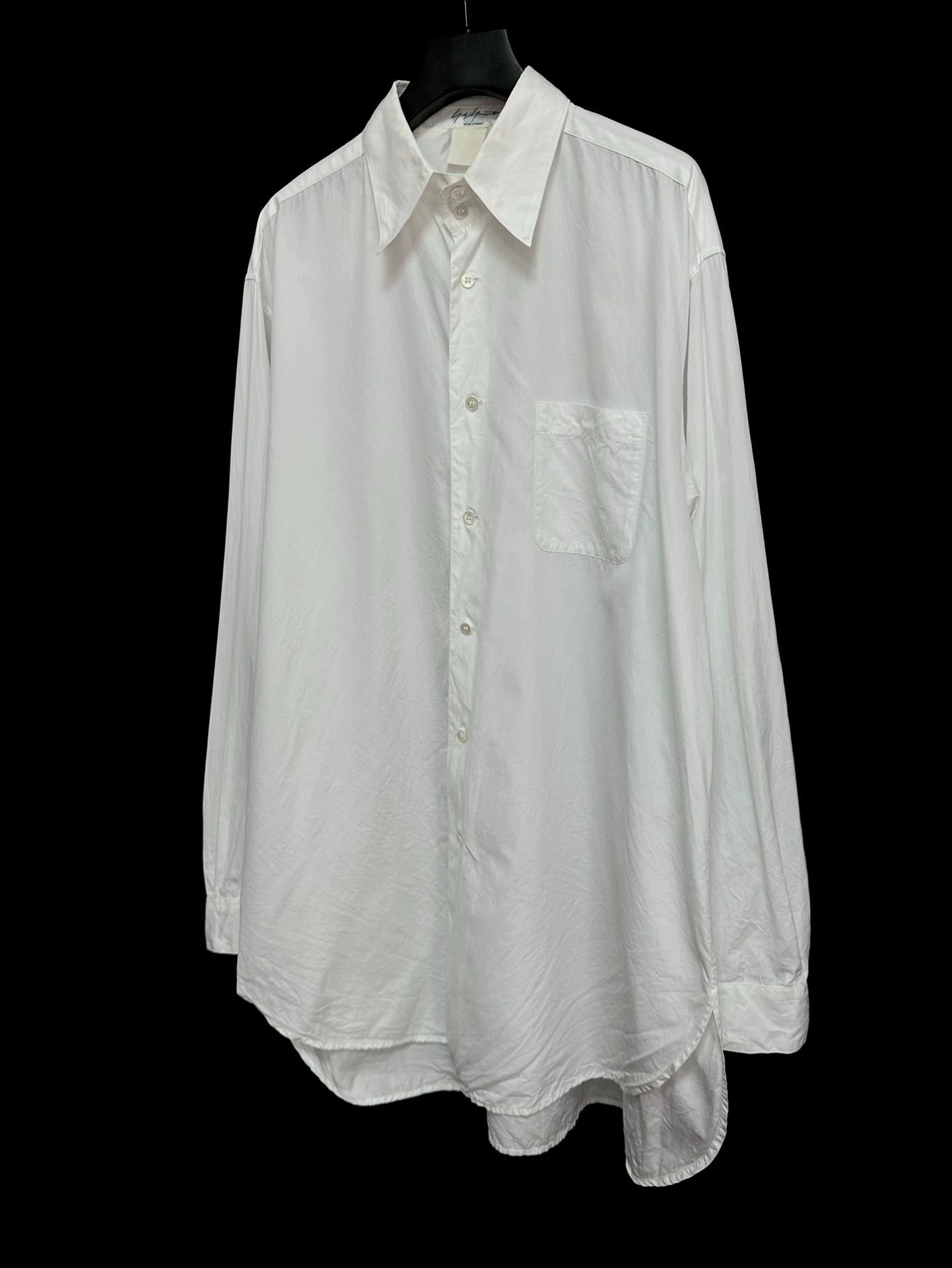 Yohji Yamamoto Yohji Yamamoto 94AW Pointed Collar White Cotton Shirt M Size US M / EU 48-50 / 2 - 4 Thumbnail