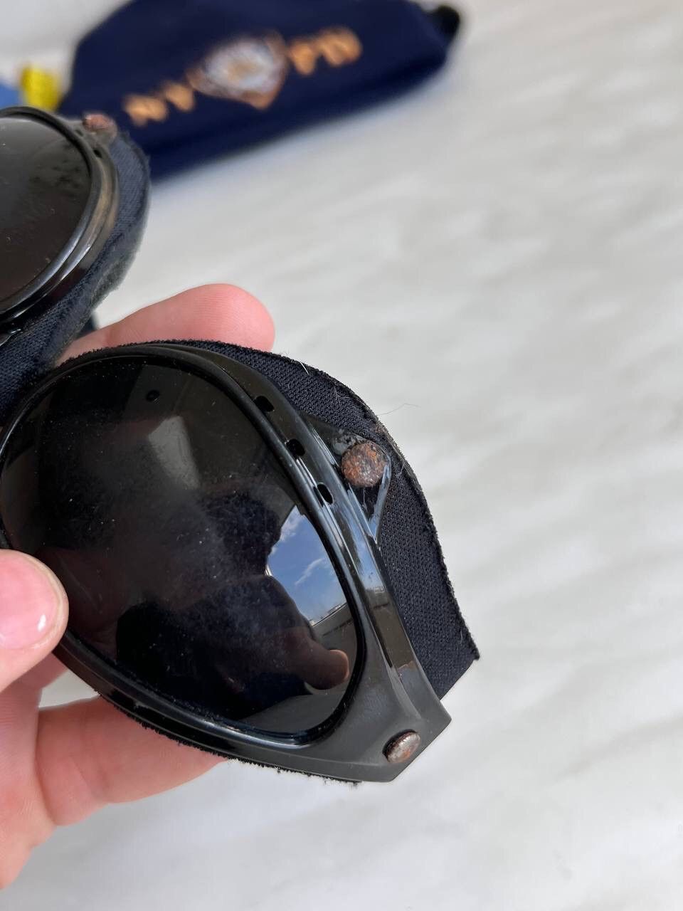 Harley Davidson × Vintage Vintage Harley Davidson Moto Bike Sunglasses Gropcore 90s Size ONE SIZE - 4 Thumbnail
