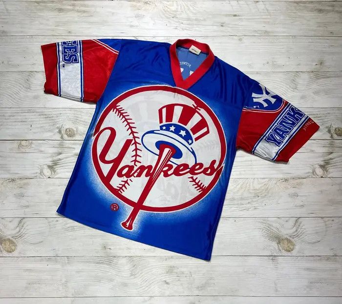 New York Yankees Nutmeg New York Yankees 1995 MLB Shirt Jersey All Overprint Size US M / EU 48-50 / 2 - 1 Thumbnail