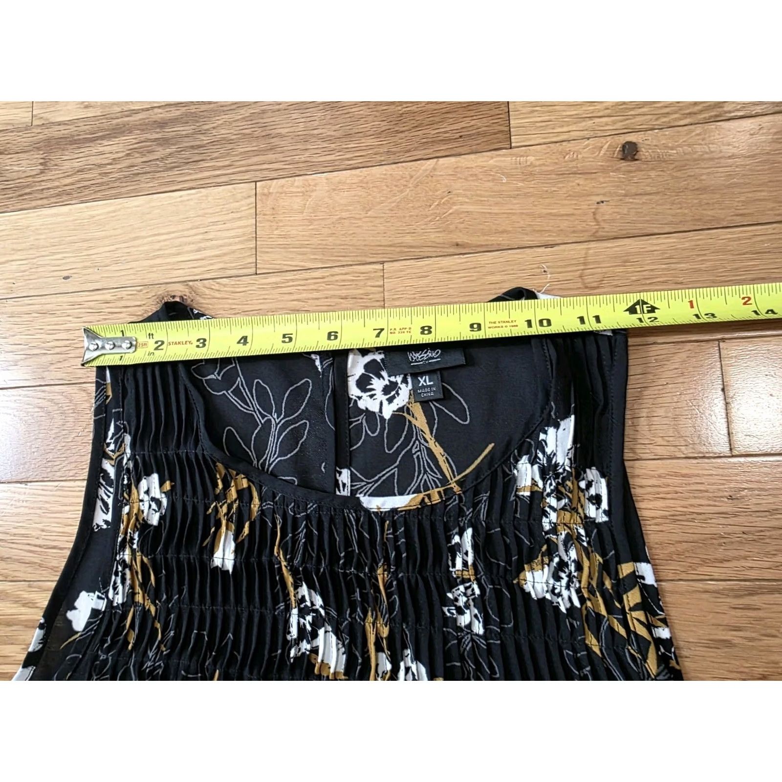 Mossimo Mossimo Tank Top Blouse Black Gold White Floral Size XL Black Size XL / US 12-14 / IT 48-50 - 7 Thumbnail
