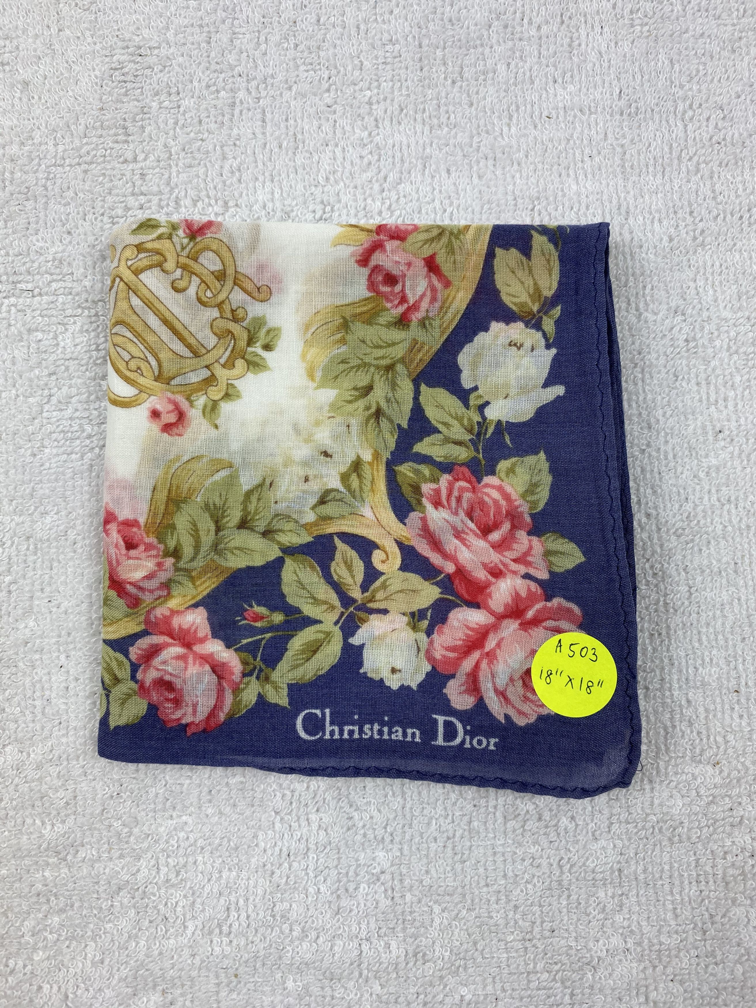 Vintage Christian DIor Handkerchief / Bandana / Neckerchief Size ONE SIZE - 7 Thumbnail