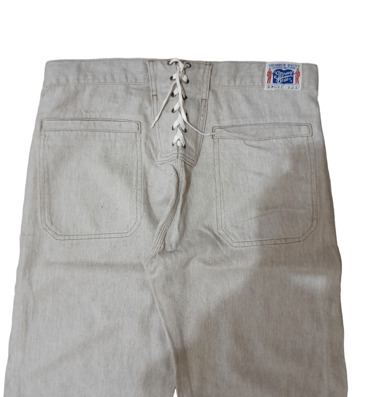 45rpm Stormy Blue laces back work pants Size US 34 / EU 50 - 5 Thumbnail