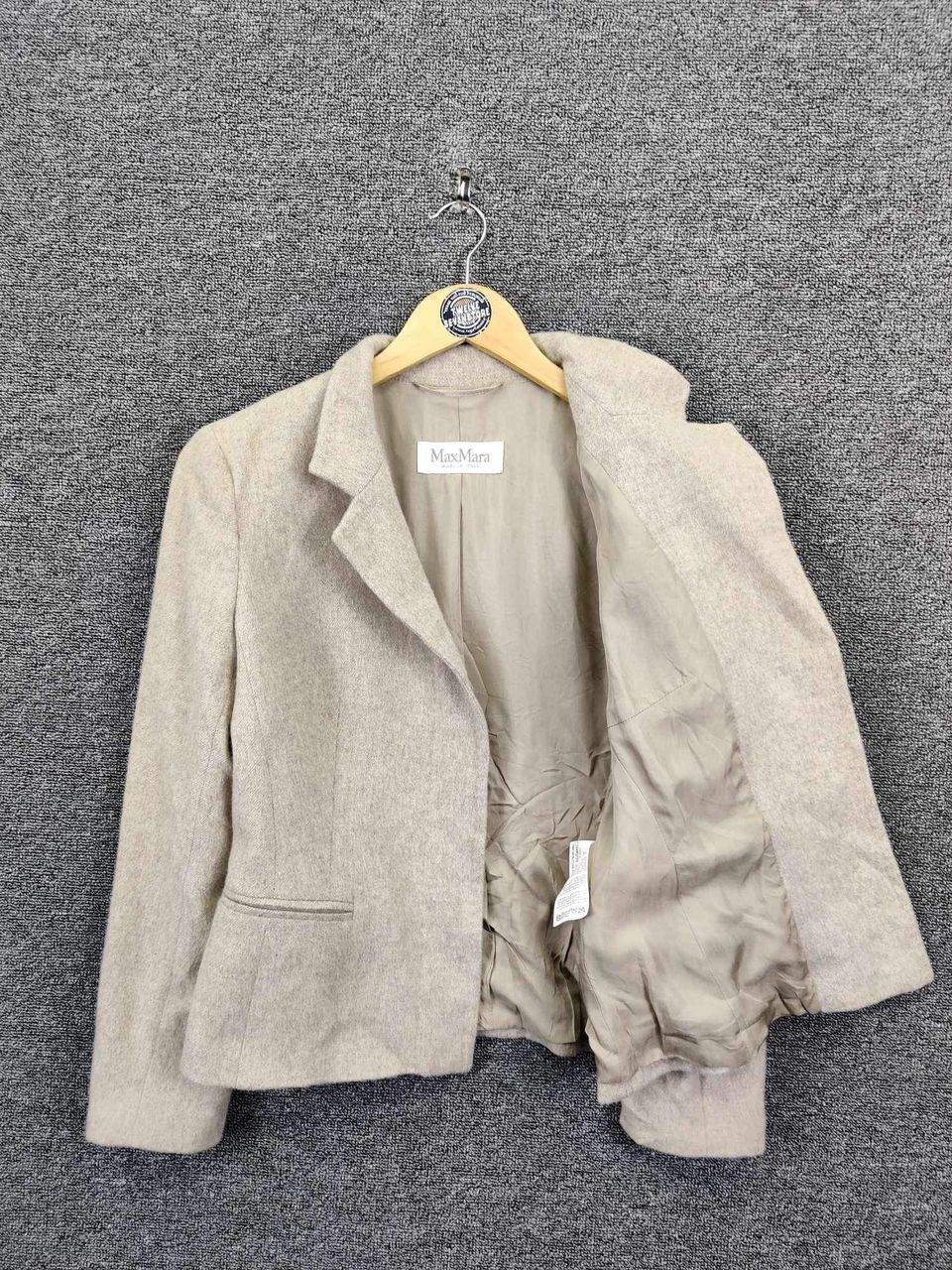 Japanese Brand Vintage Max Mara Wool Tweed Blazer Jacket Size US S / EU 44-46 / 1 - 7 Thumbnail