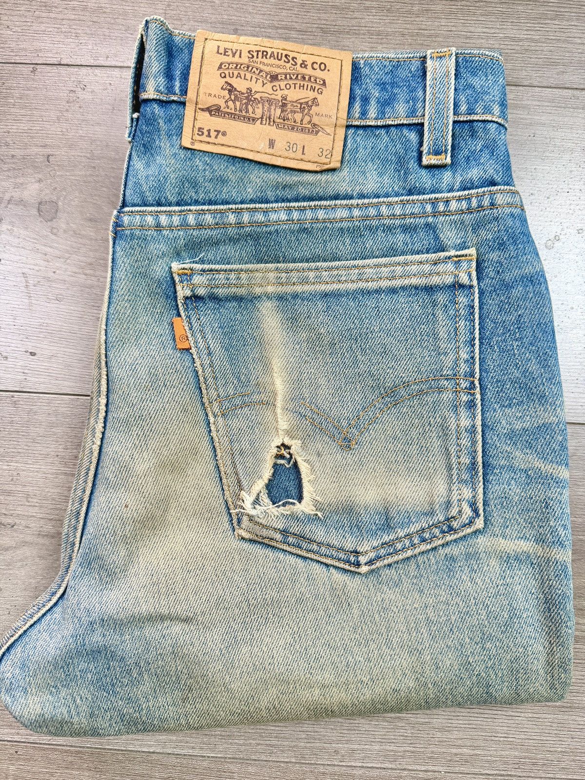 Levi's Levis 517 90s orange Single r label Very rare Size US 30 / EU 46 - 5 Thumbnail