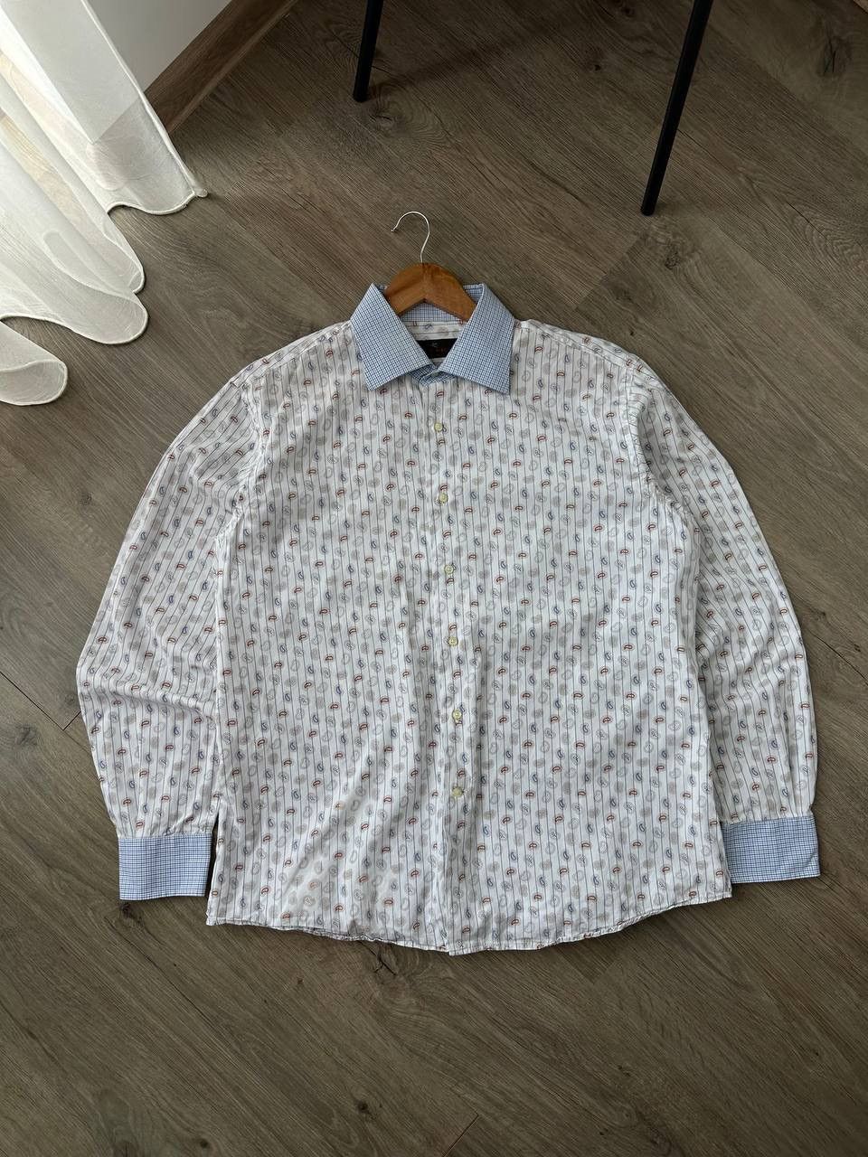 Etro Vintage Etro Milano White Mens Monogram Shirt Size US M / EU 48-50 / 2 - 5 Thumbnail