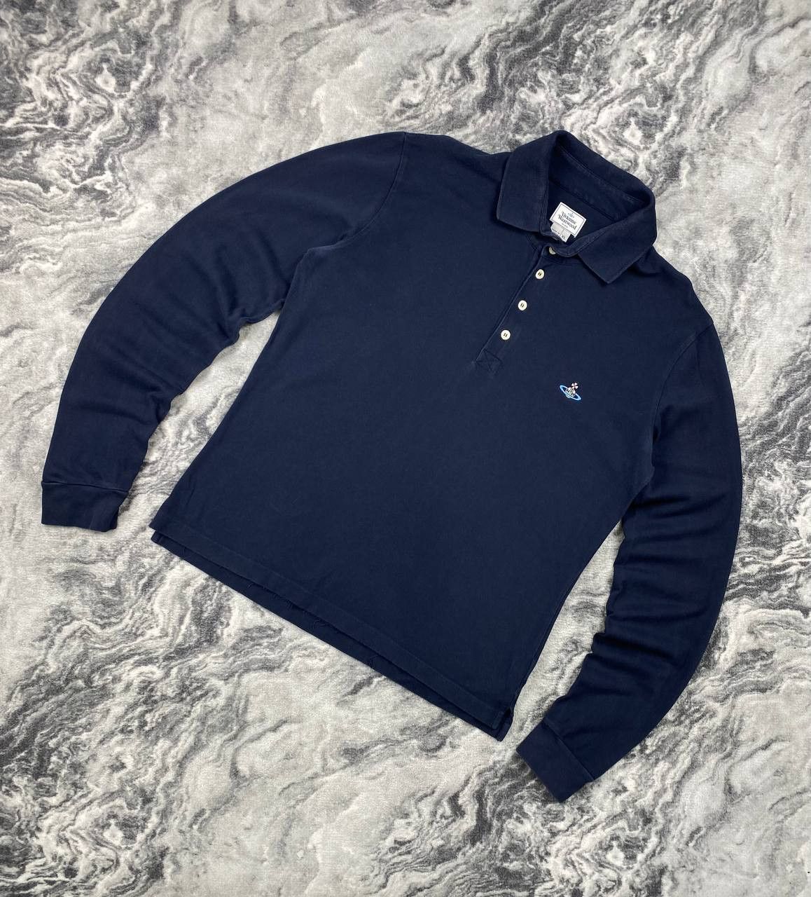 Vivienne Westwood Vivienne Westwood Polo Long Sleeve Orb Logo Basic Men Size US XL / EU 56 / 4 - 1 Thumbnail