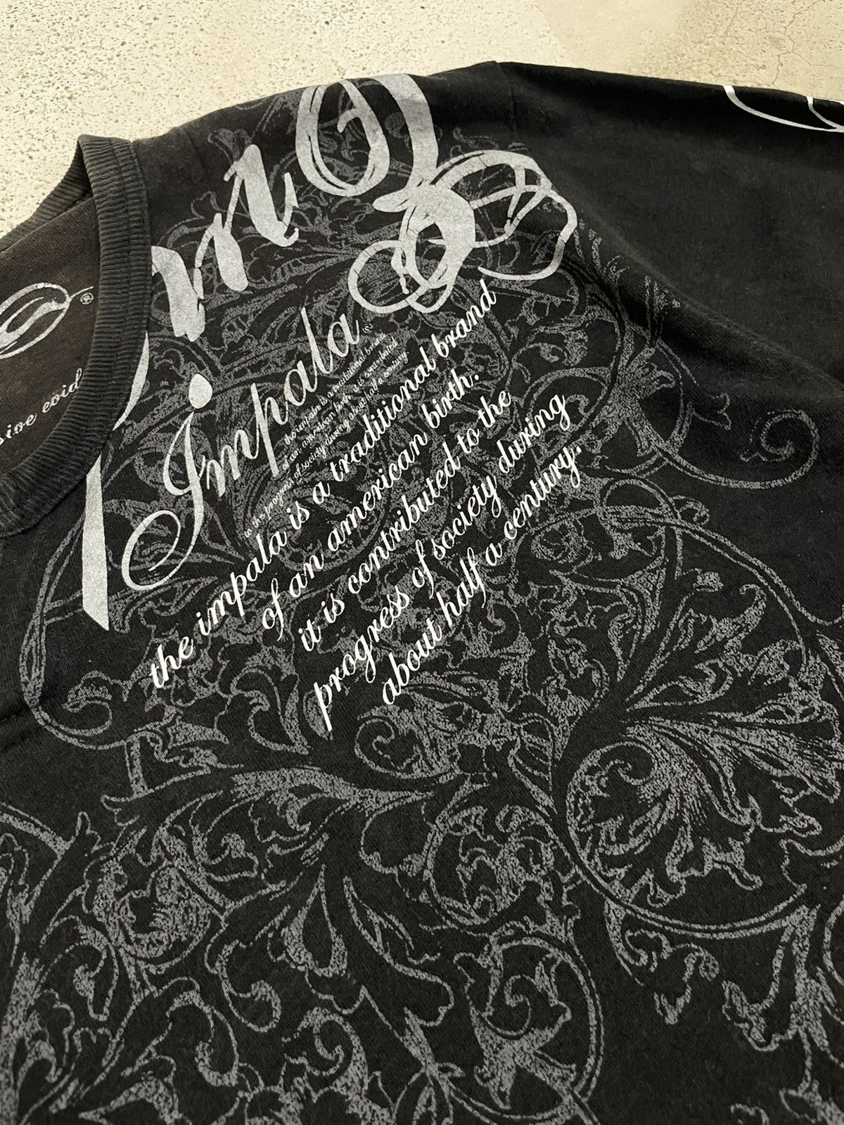 Japanese Brand Faded Vintage Y2K Impala Wording Half Century Life Size US L / EU 52-54 / 3 - 6 Thumbnail