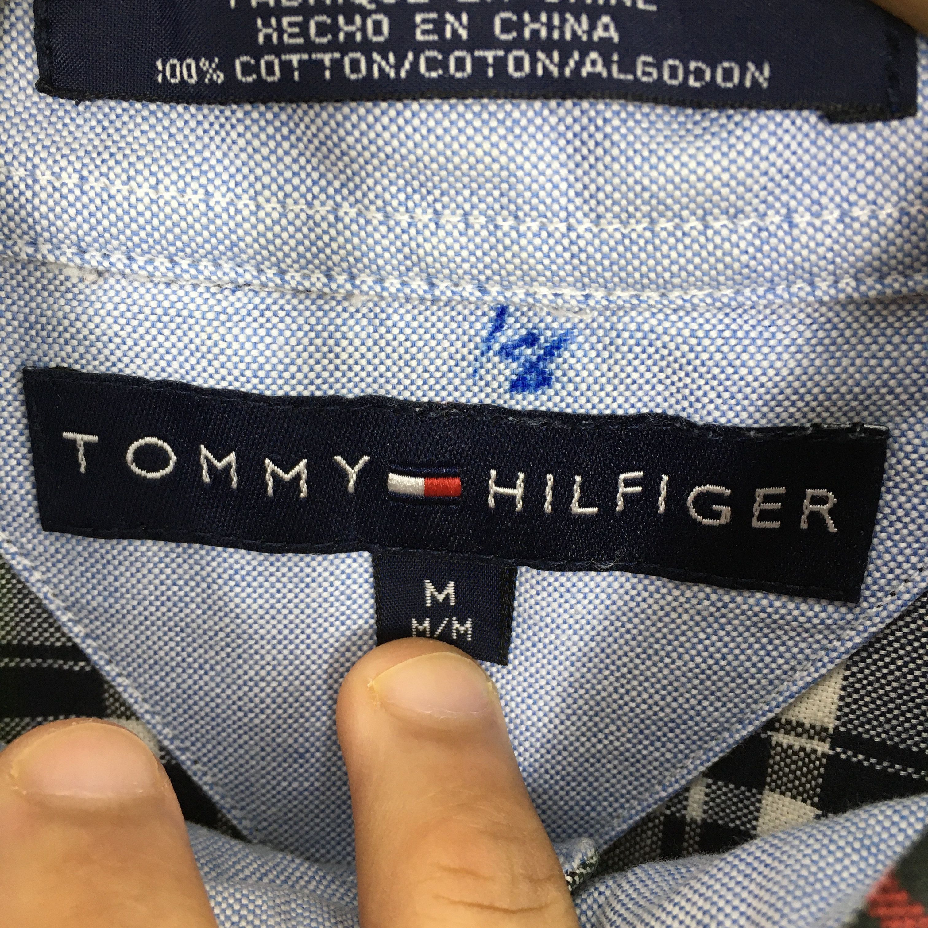 Tommy Hilfiger Vintage 90's Tommy Hilfiger Plaid Oxfords Mens Medium Size US M / EU 48-50 / 2 - 6 Thumbnail