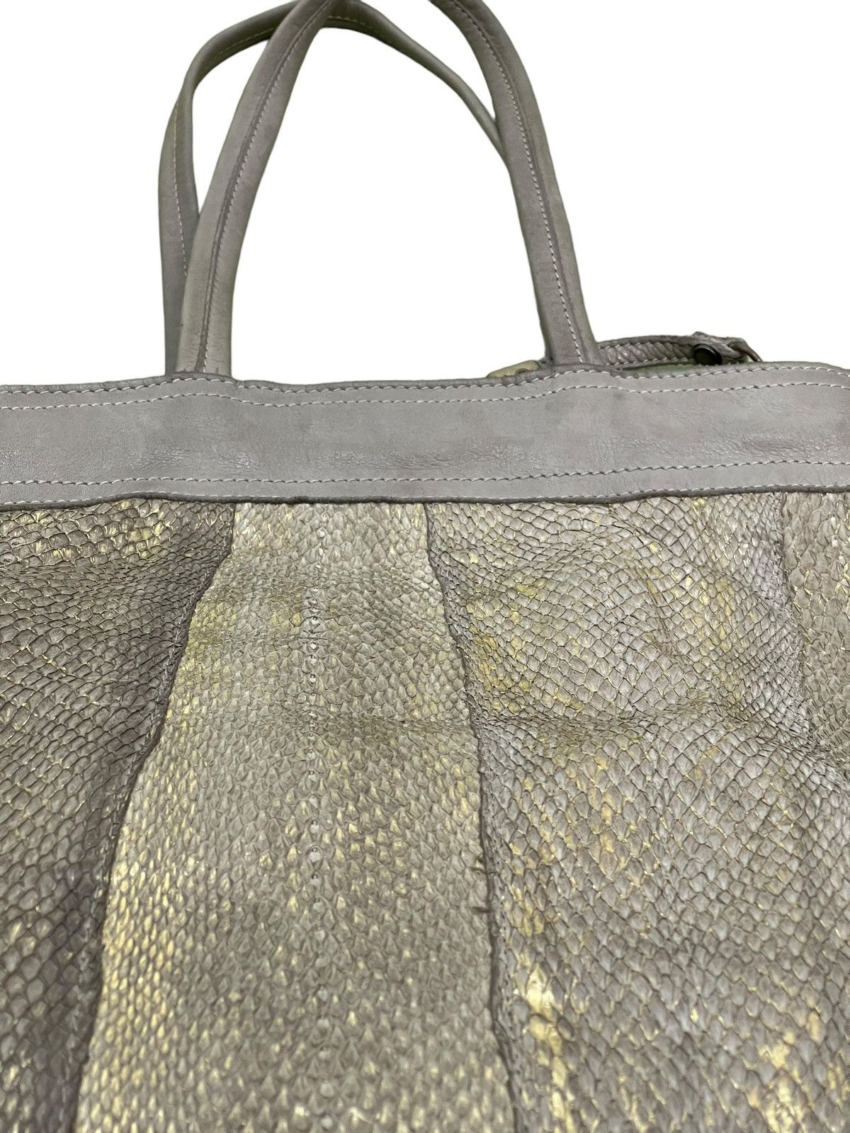 Genuine Leather Full Leather Sissi Rossi Italy Python Tote Bag 3🟩 Size ONE SIZE - 17 Thumbnail