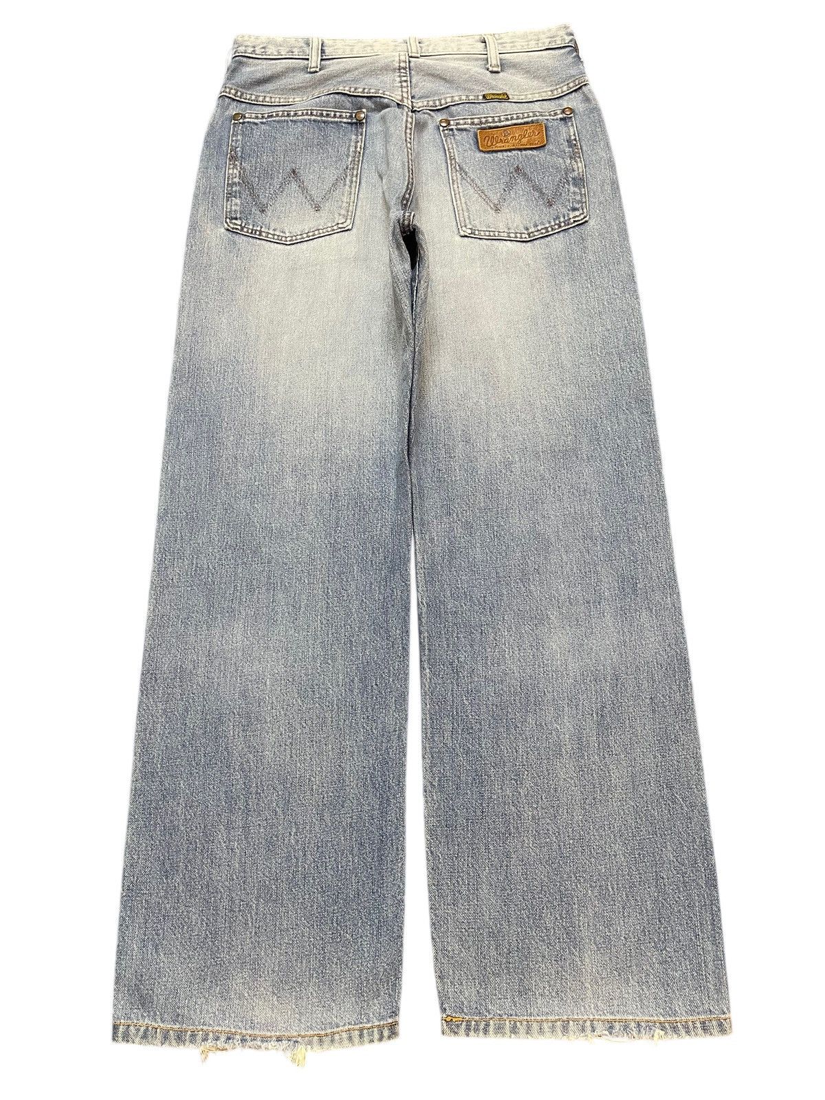 Wrangler Vintage Y2K Wrangler Faded Wash Whiskers Wide Leg Baggy Jean Size US 30 / EU 46 - 2 Thumbnail