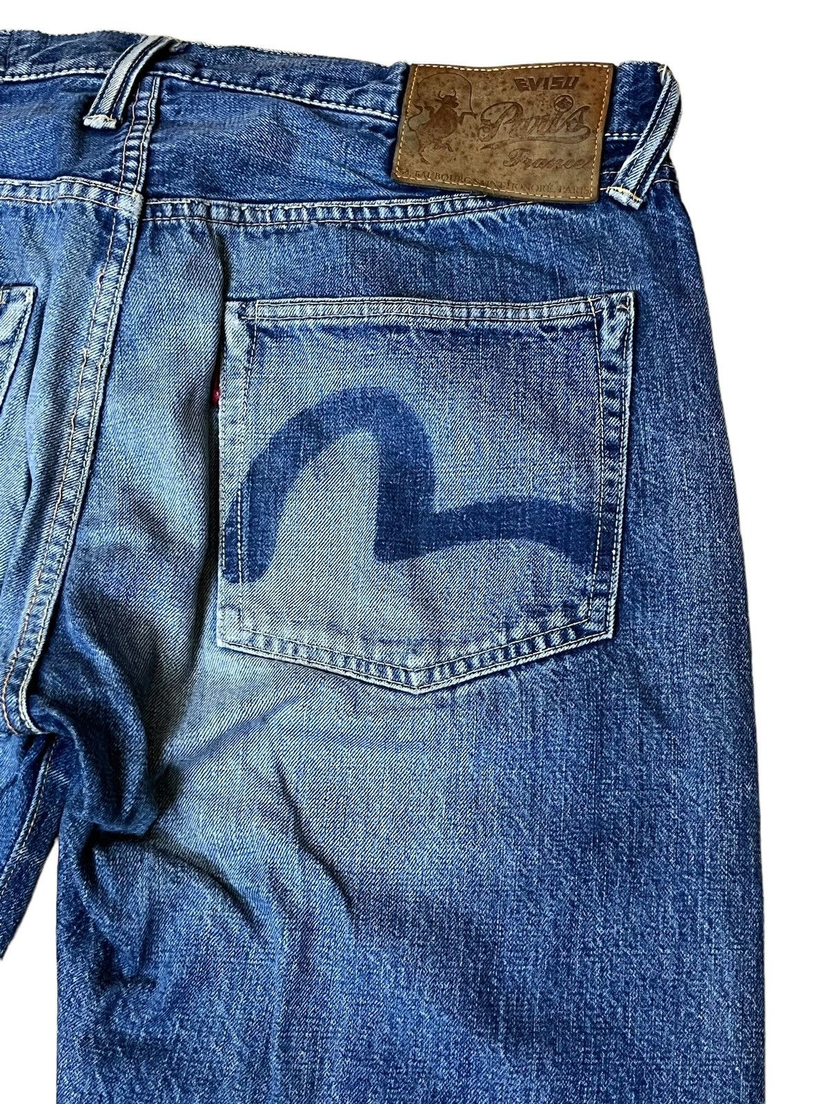 Evisu SICK🔥VINTAGE EVISU PARIS SIOTANI BROTHERS SELVEDGE JEANS Size US 36 / EU 52 - 5 Thumbnail