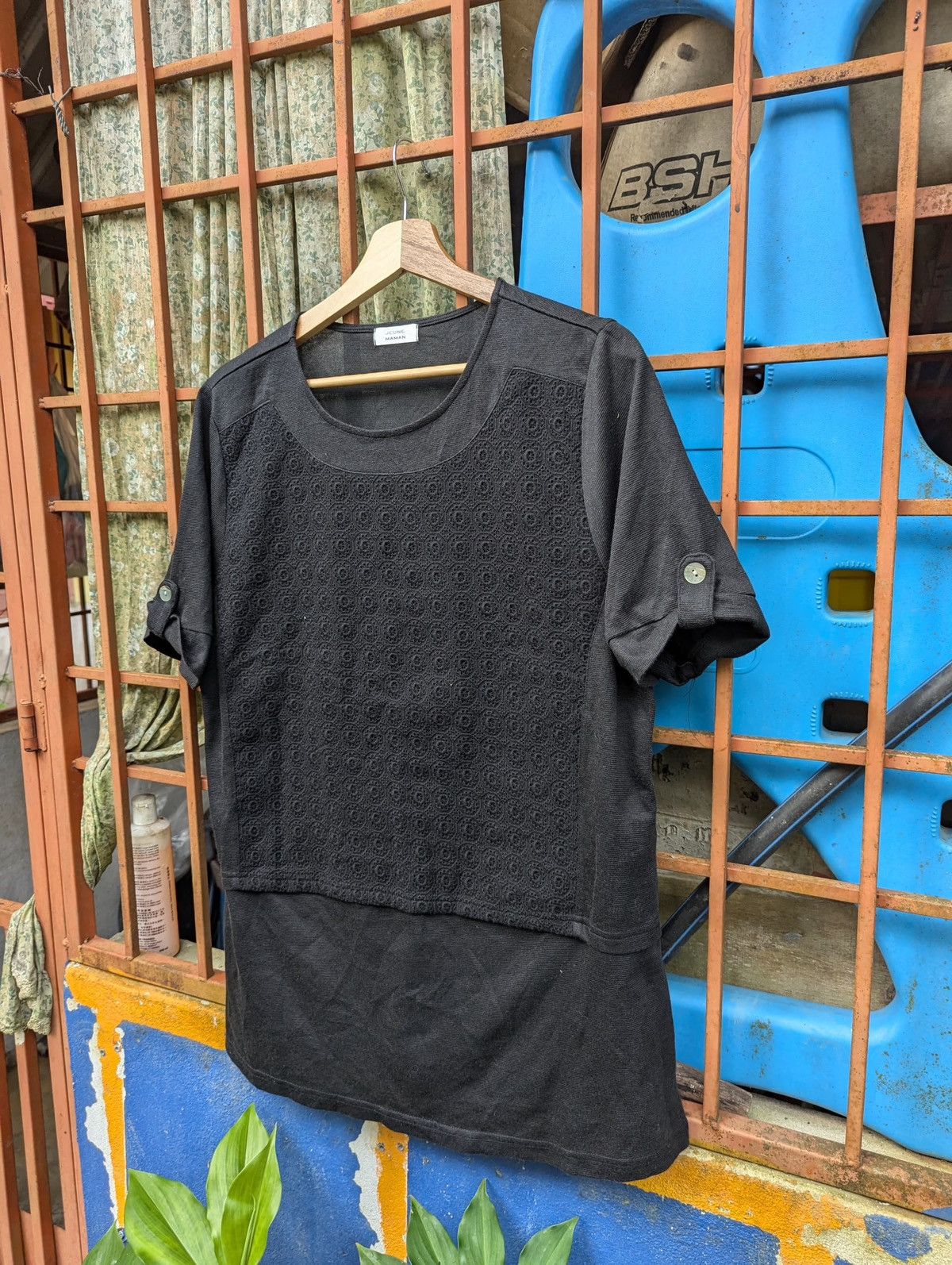 Vintage Jeune Mamat Black Shirt Size L / US 10 / IT 46 - 5 Thumbnail