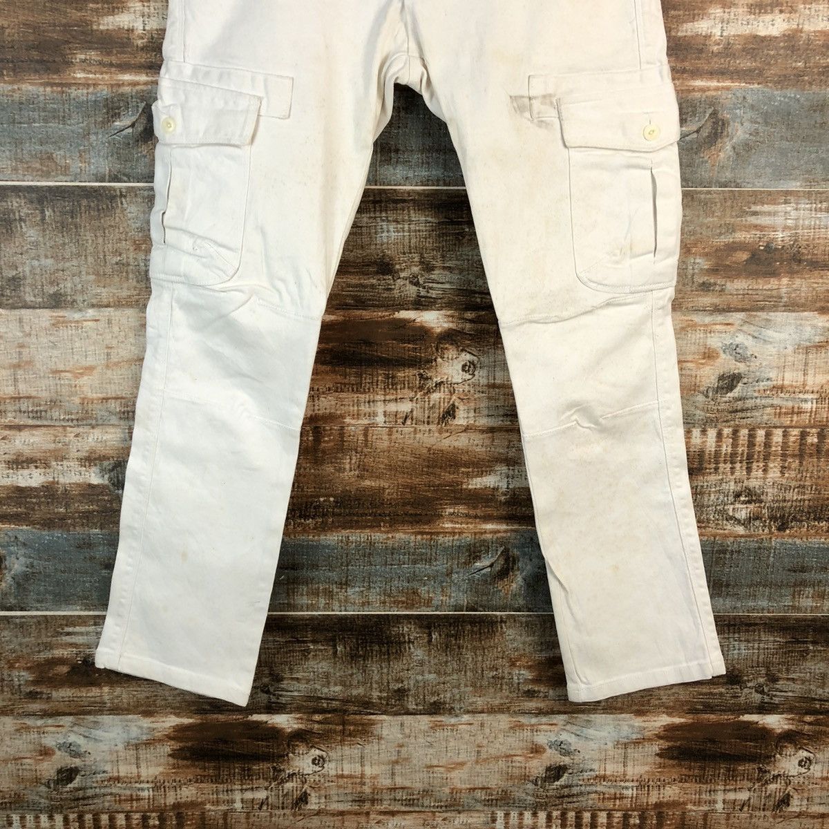 Vintage Authentic White utility tactical cargo vintage Pants #A2384 Size US 31 - 3 Thumbnail