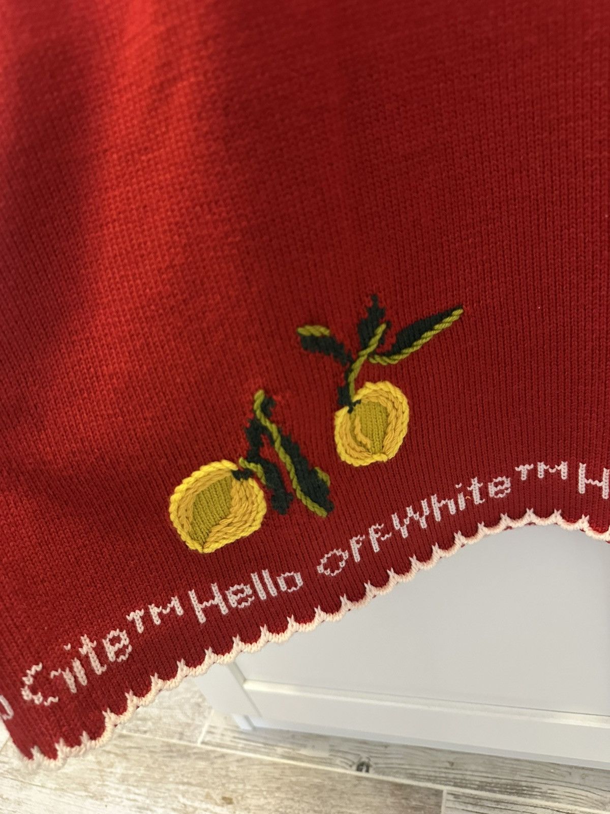 Off-White Off White Knitted Pullover 100%Wool Size US XL / EU 56 / 4 - 3 Thumbnail