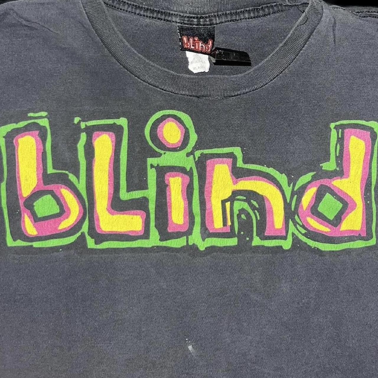 Blind Skateboards Vintage 2000s Blind Skateboards Spell-out Logo Tee Fader Size US L / EU 52-54 / 3 - 6 Thumbnail