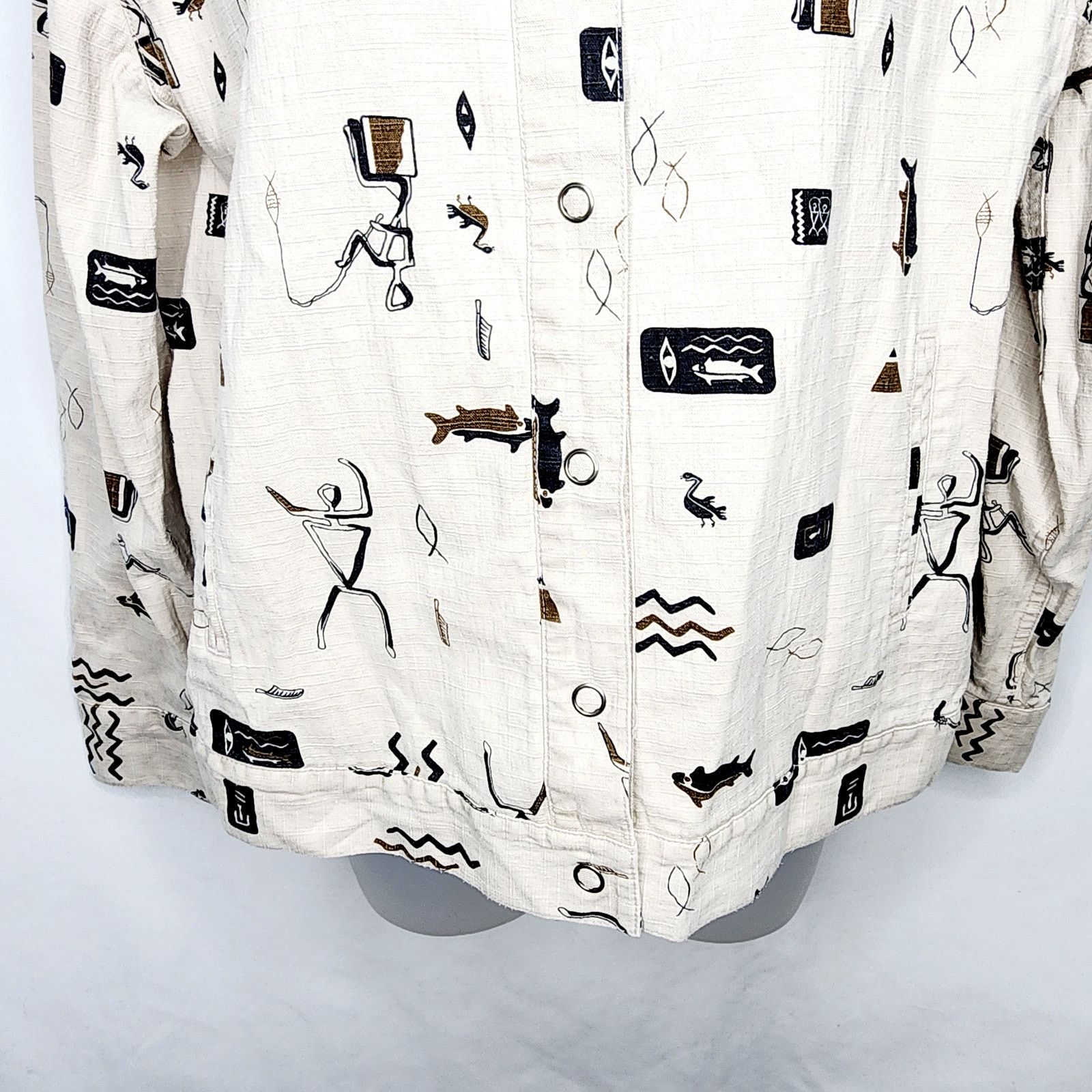 Other Chico's 80s/90s Vintage Print Jacket Artsy Abstract Jacket Size M / US 6-8 / IT 42-44 - 8 Thumbnail