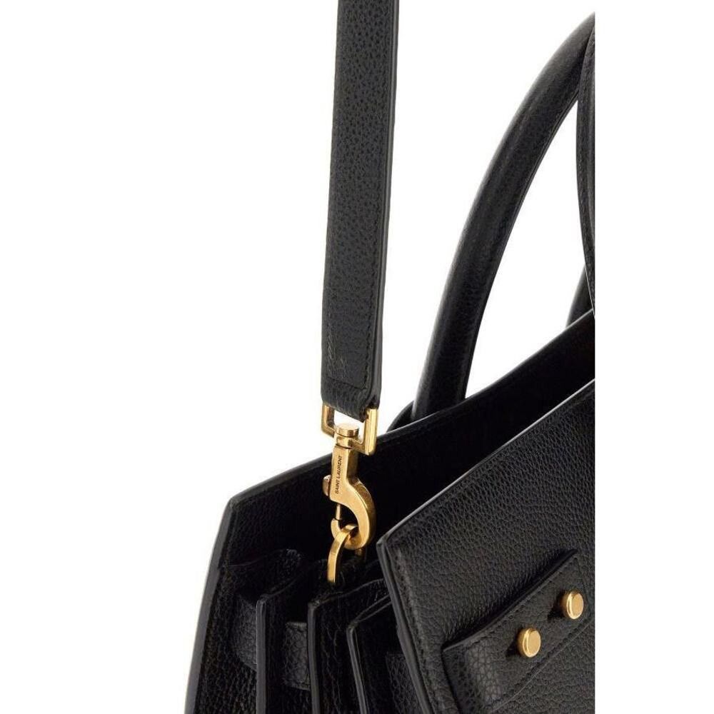 Yves Saint Laurent Saint Laurent Black Calf Leather Sac De Jour Handbag Size ONE SIZE - 4 Thumbnail