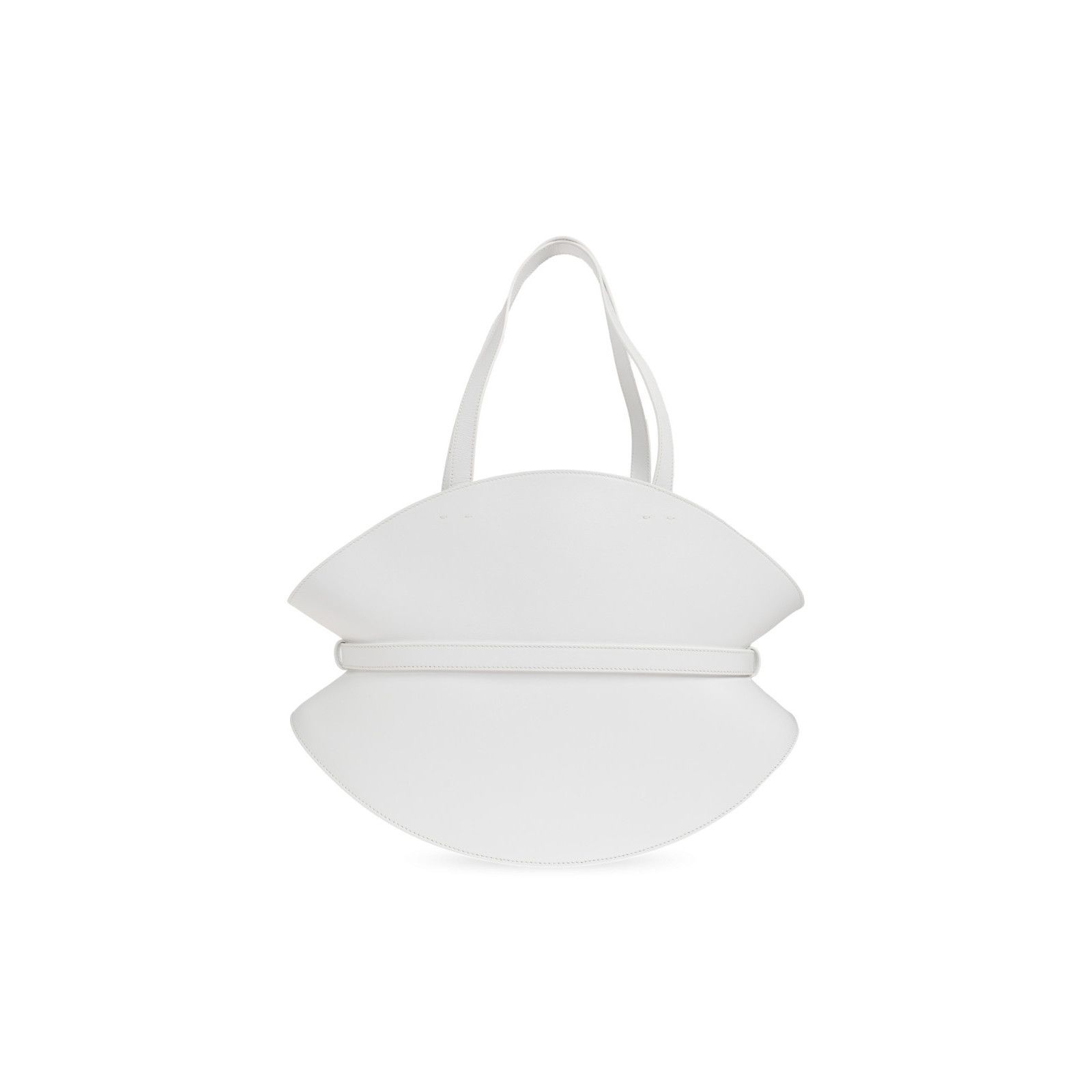 Balmain BALMAIN Shuffle Medium White Leather Shoulder Bag New & Auth Size ONE SIZE - 2 Thumbnail
