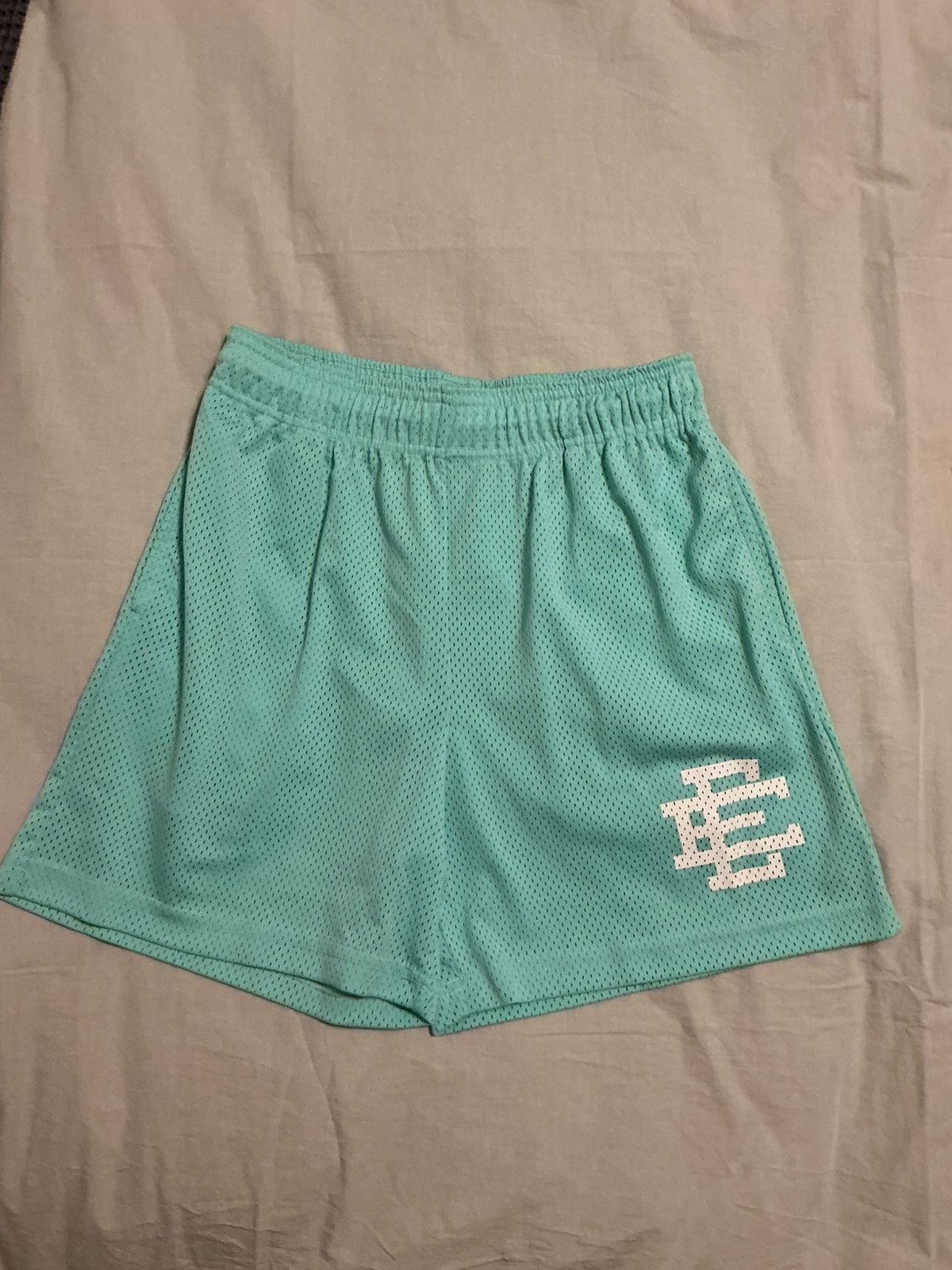 Eric Emanuel Eric Emanuel tiffany blue mesh shorts with white EE. medium Size US 32 / EU 48 - 1 Thumbnail