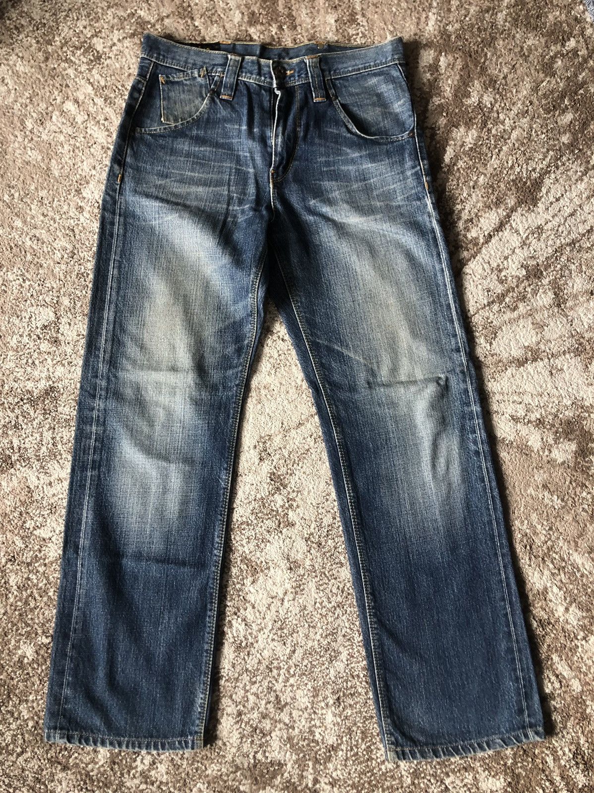 Jean Baggy Jeans Vintage Lee Rider half Selvedge Jeans Size US 32 / EU 48 - 1 Thumbnail