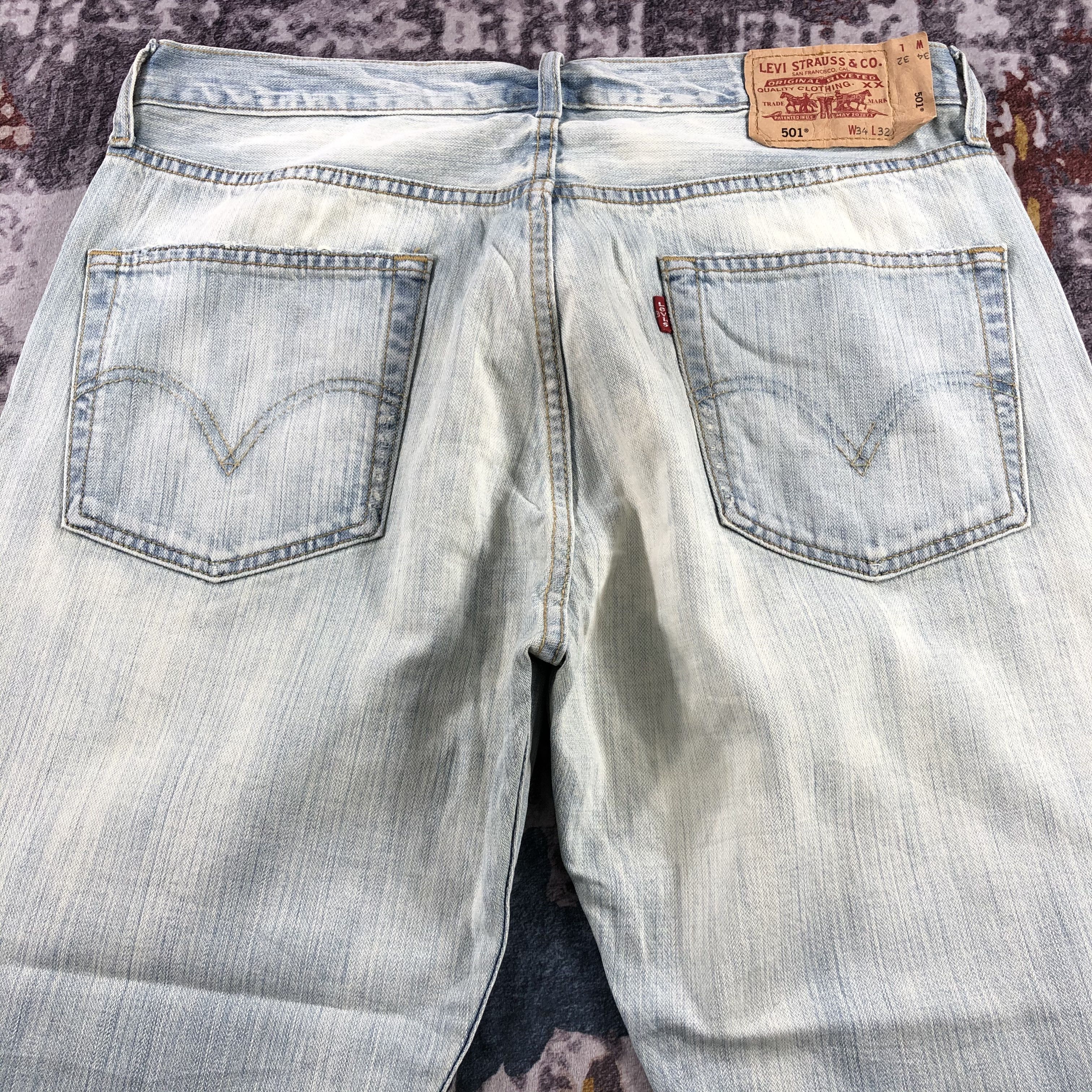 Levi's × Vintage Vintage 90s Light Wash Levis 501 Jeans-JM2905 Size US 34 / EU 50 - 5 Thumbnail