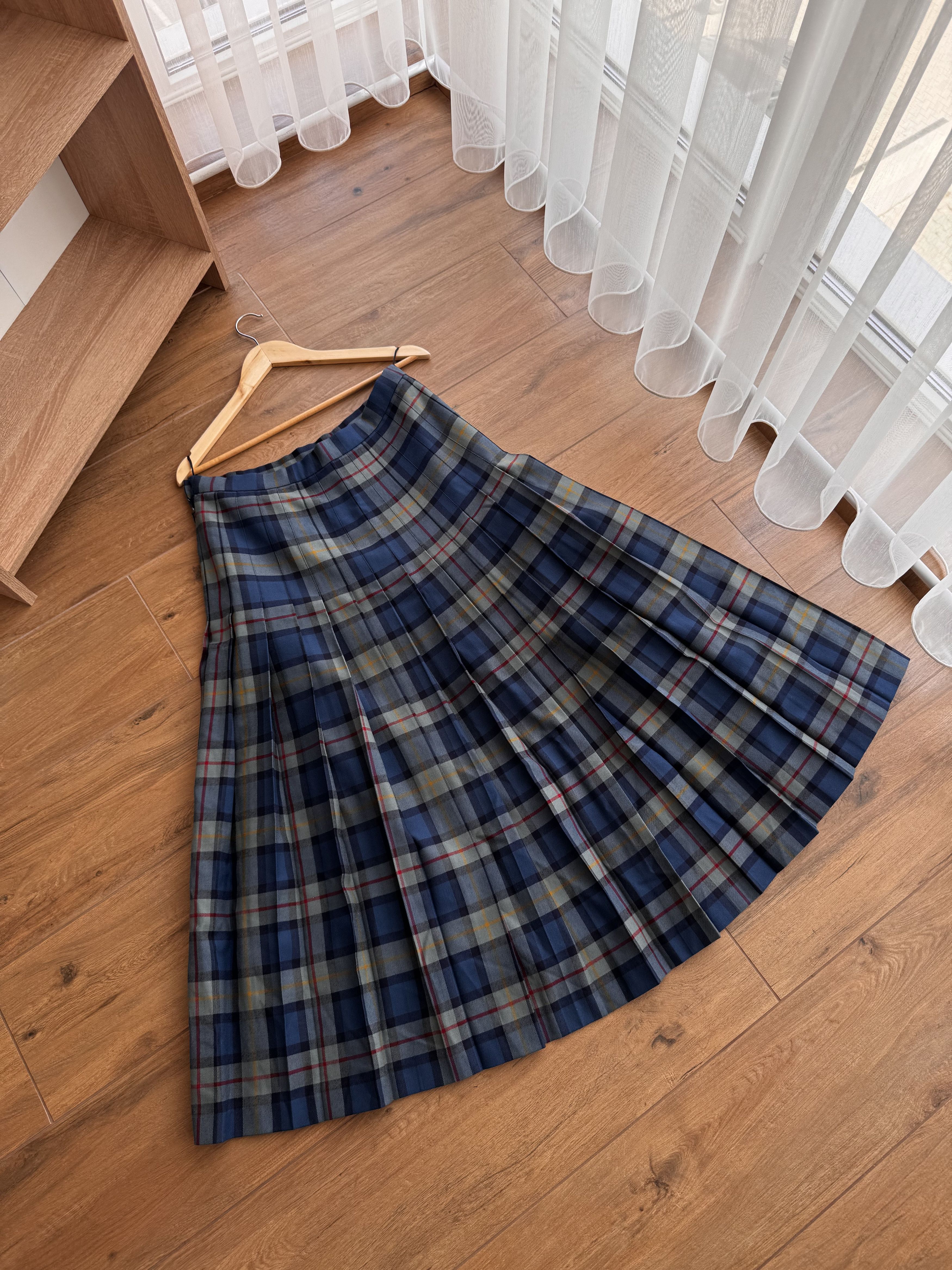 Pringle Of Scotland × Vintage Vintage Johnstons of Elgin Tartan Long Kilt Wool Skirt Size 34" / US 12 / IT 48 - 9 Thumbnail