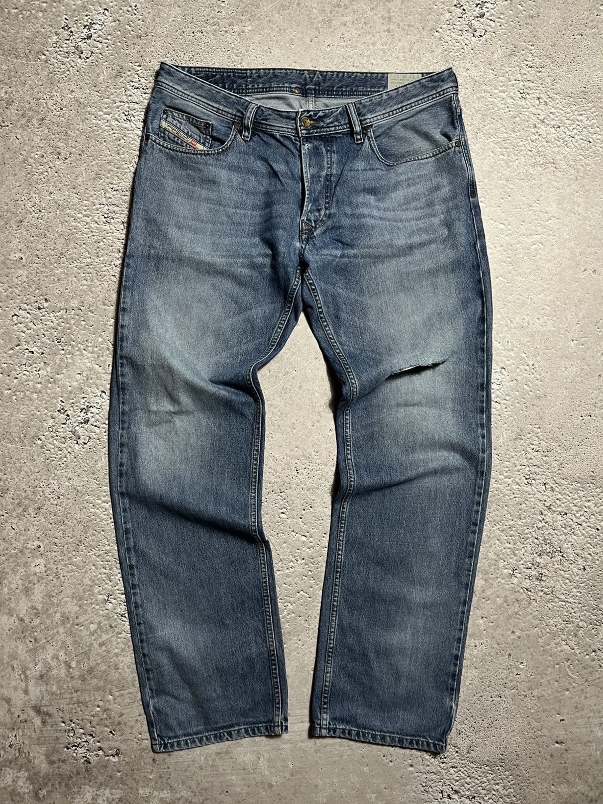 Diesel × Vintage Diesel Custom Jeans with Big Back Logo Print – Size 36 Size US 36 / EU 52 - 6 Thumbnail