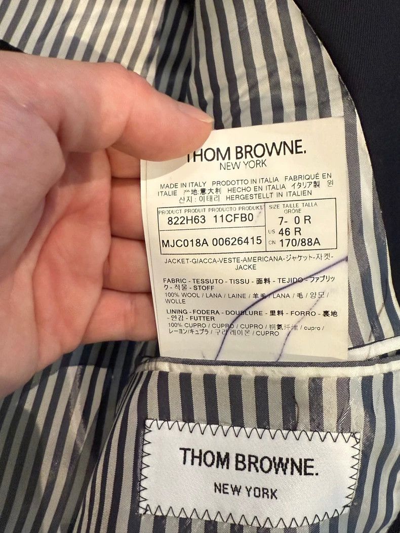 Thom Browne Thom Browne size0 Dark blue double lapel suit Size 38L - 5 Thumbnail