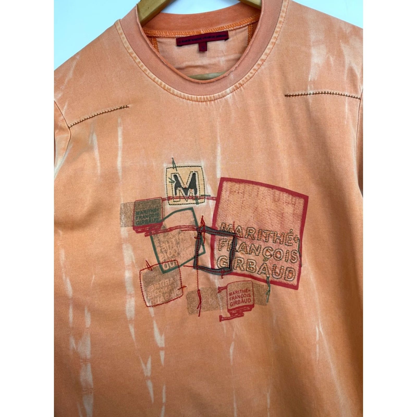 Vintage 🇫🇷 Vintage 00s Marithe Francois Girbaud Archive Long Sleeve Size 16 Orange Size US L / EU 52-54 / 3 - 4 Thumbnail