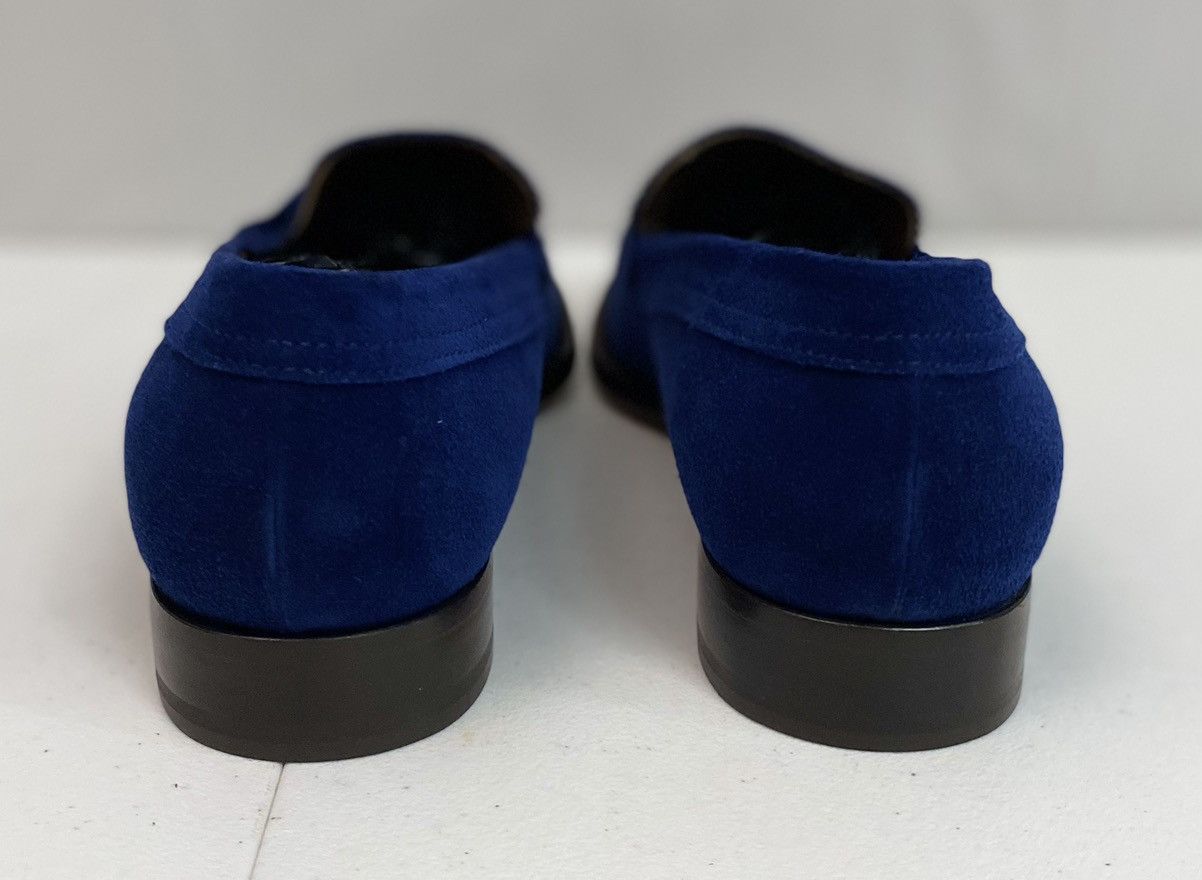 Dsquared2 Dsquared2 🇮🇹 Blue Velour Suede Uni Penny Loafer 8.5 NEW Size US 8.5 / EU 41-42 - 11 Thumbnail