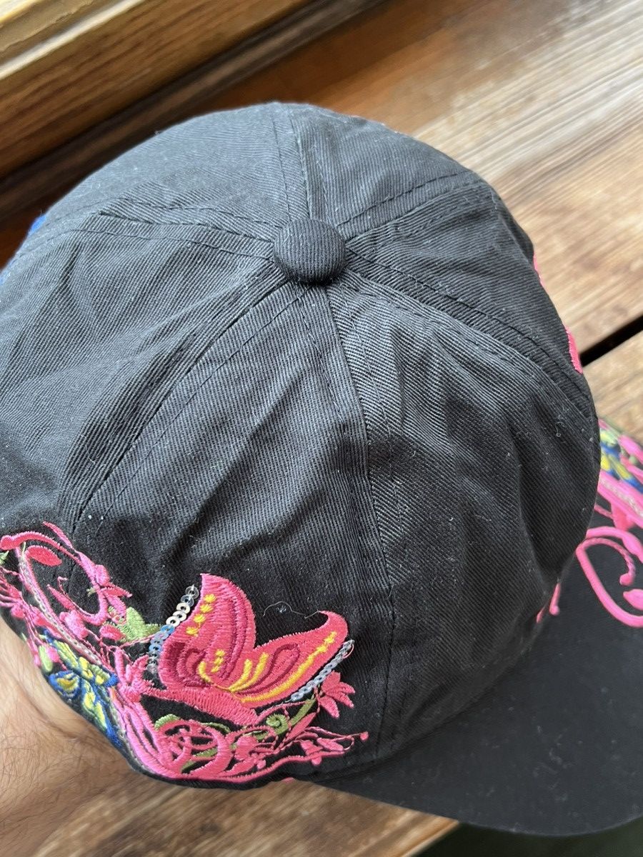 Other Y2k Butterfly Flowers Cap Vintage Hat Size ONE SIZE - 10 Thumbnail