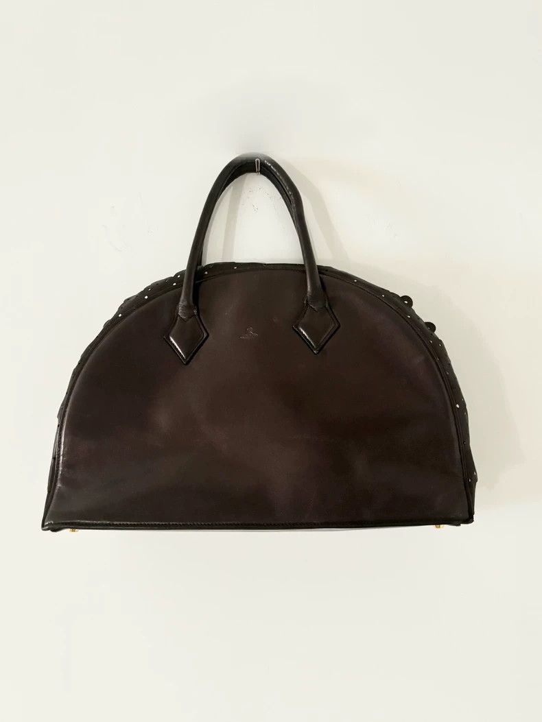 Vivienne Westwood Vivienne Westwood Brown half-circle lace-trimmed leather h Size ONE SIZE - 9 Thumbnail